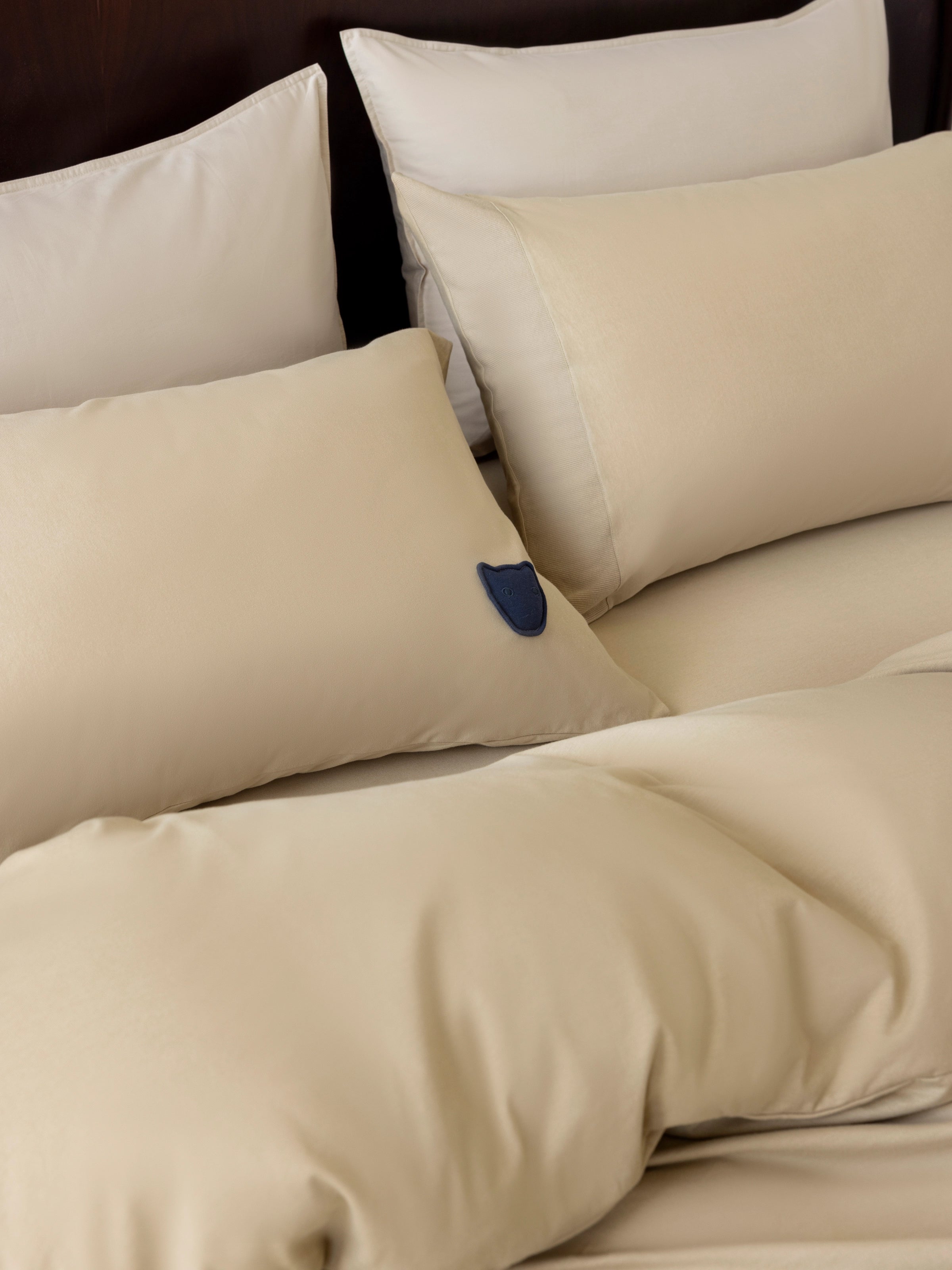 Cotton Heavyweight Jersey Bedding Set Oat Camel