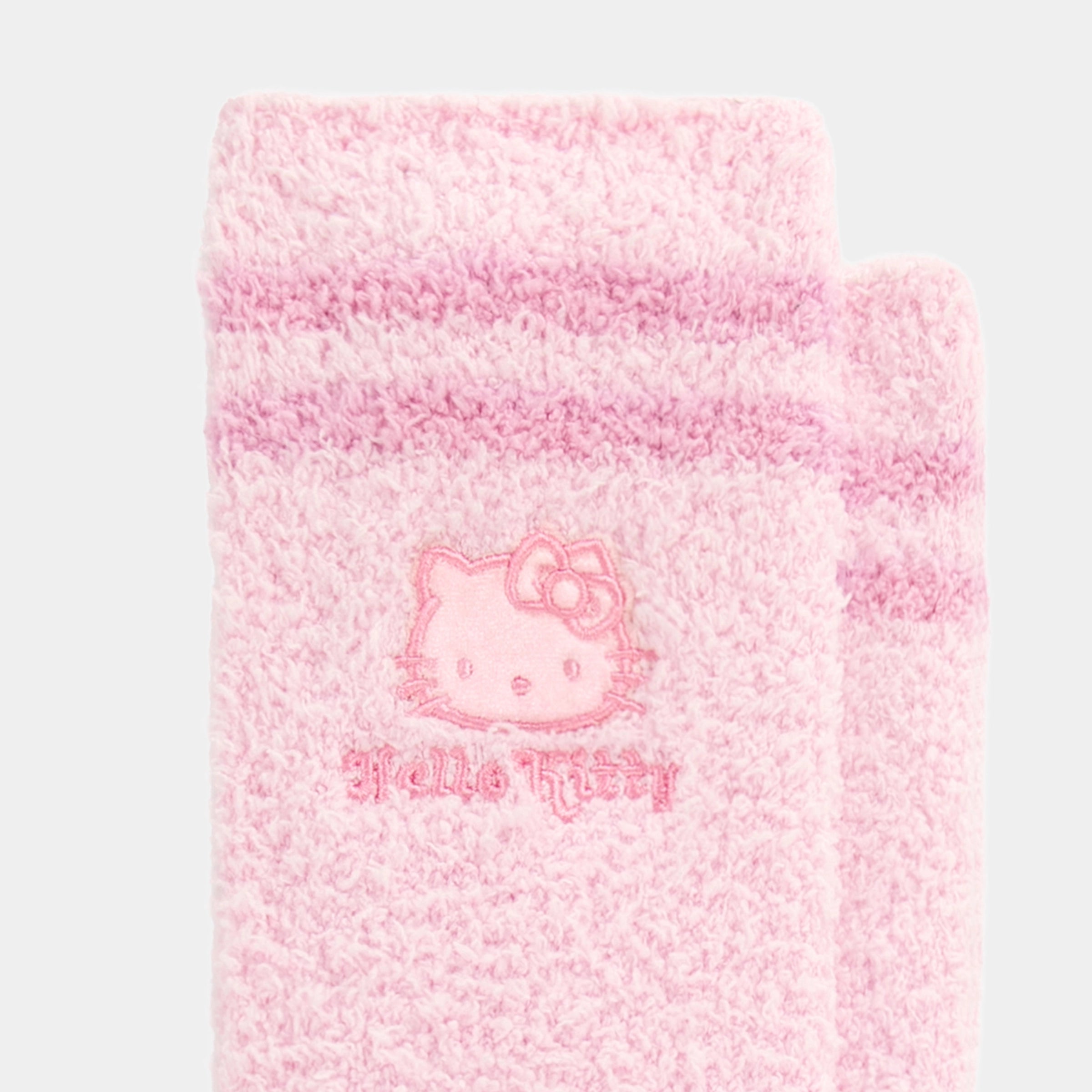 "Hello Kitty" Fuzzy Sock Set – Choco/Pink