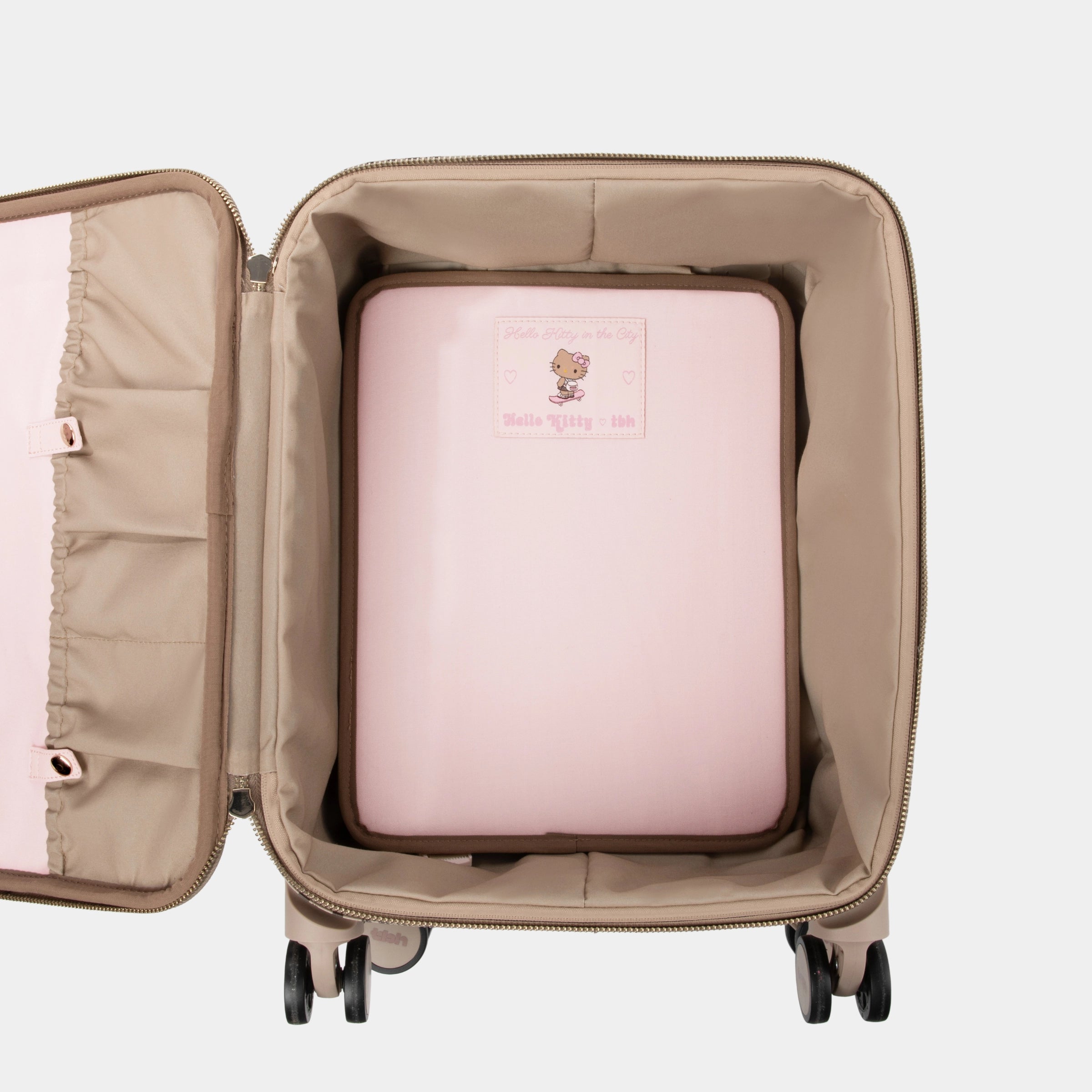 "Hello Kitty" 18-Inch Faux Leather Carry-On Suitcase (With Dust Cover)