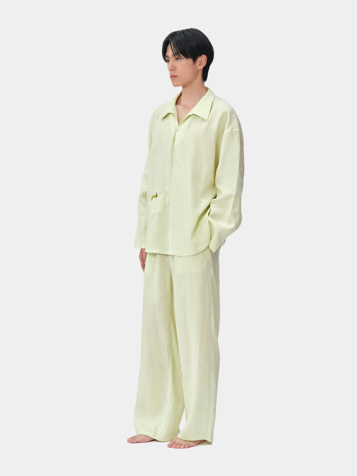 tbh Wōdrobe Hemp Loungewear Set Long Sleeve – Melon Green
