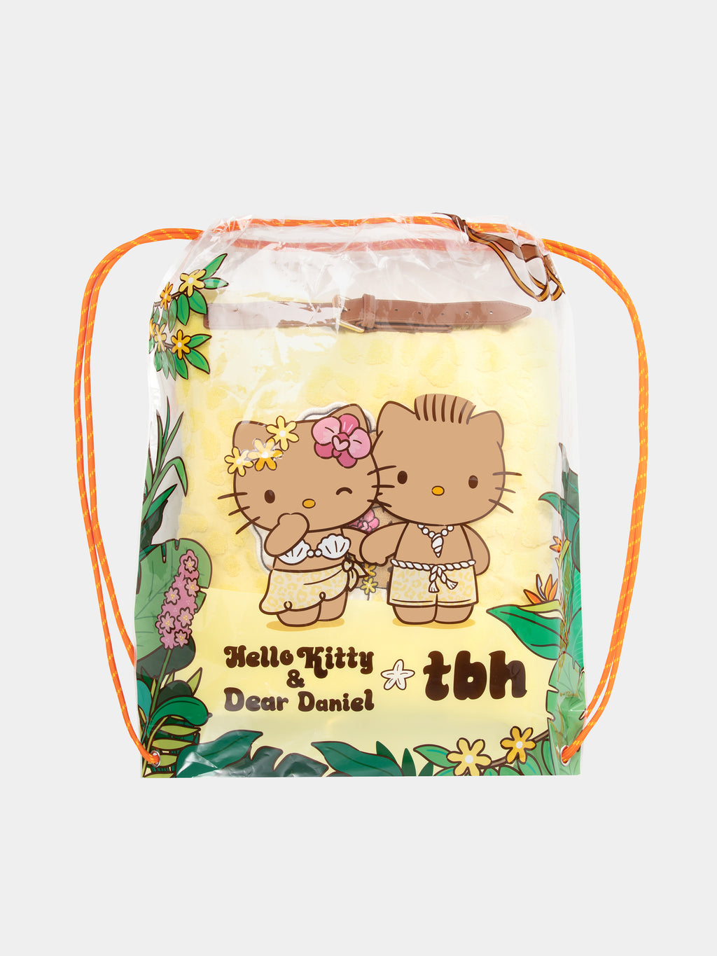 "Hello Kitty" Terry Beach Bag Set (With Shell-Shaped Sunglasses Clip) – Sunbeam Leopard
