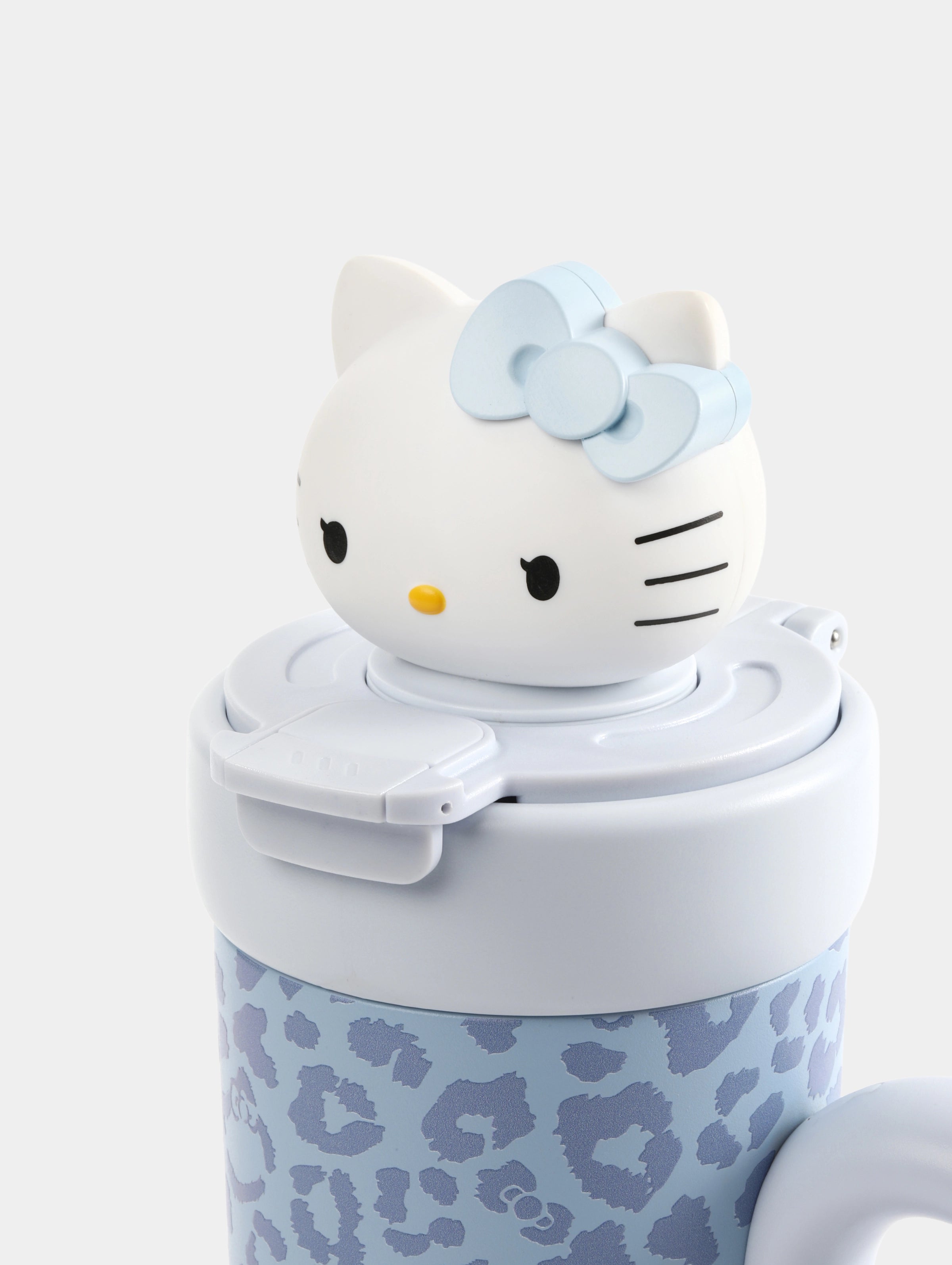 "Hello Kitty" Sun-Kissed Stainless Steel Insulated Tumbler (With Mini Bag) – Denim Leopard
