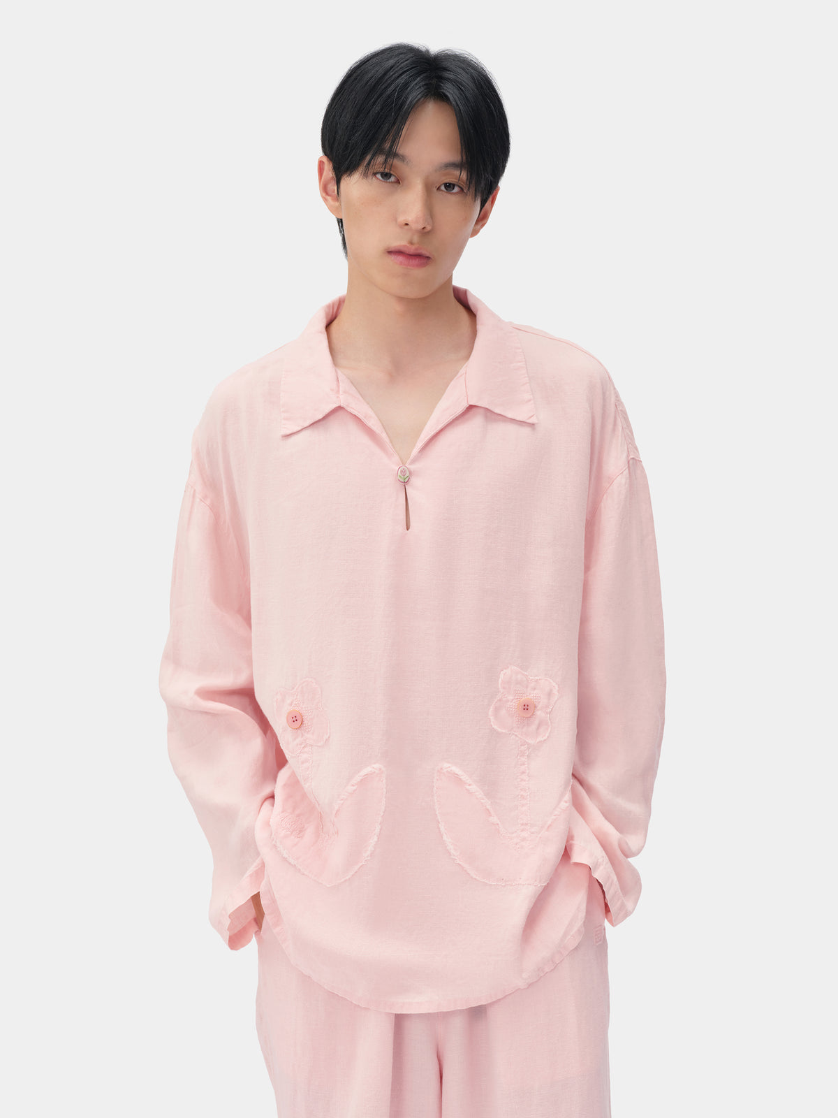 tbh Wōdrobe Natural-Dyed Hemp Loungewear Set Long Sleeve – Madder Rose