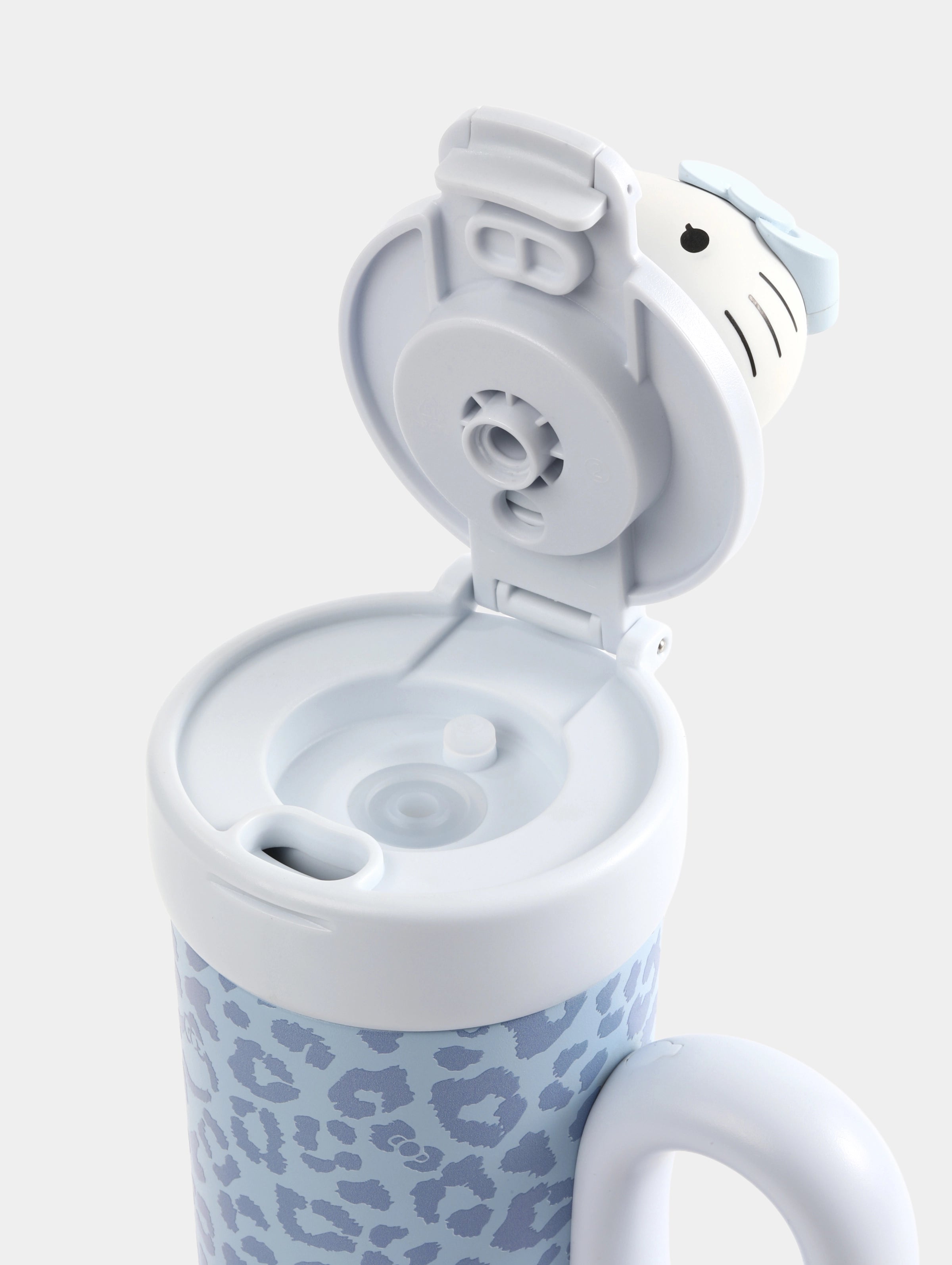 "Hello Kitty" Sun-Kissed Stainless Steel Insulated Tumbler (With Mini Bag) – Denim Leopard