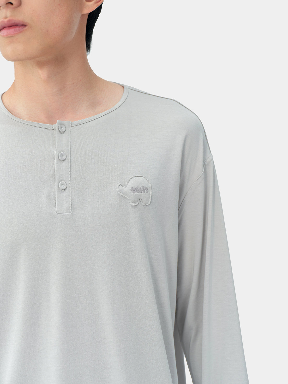 tbh Wōdrobe PLA Skin-Friendly Sleepwear Set Long Sleeve – Grey