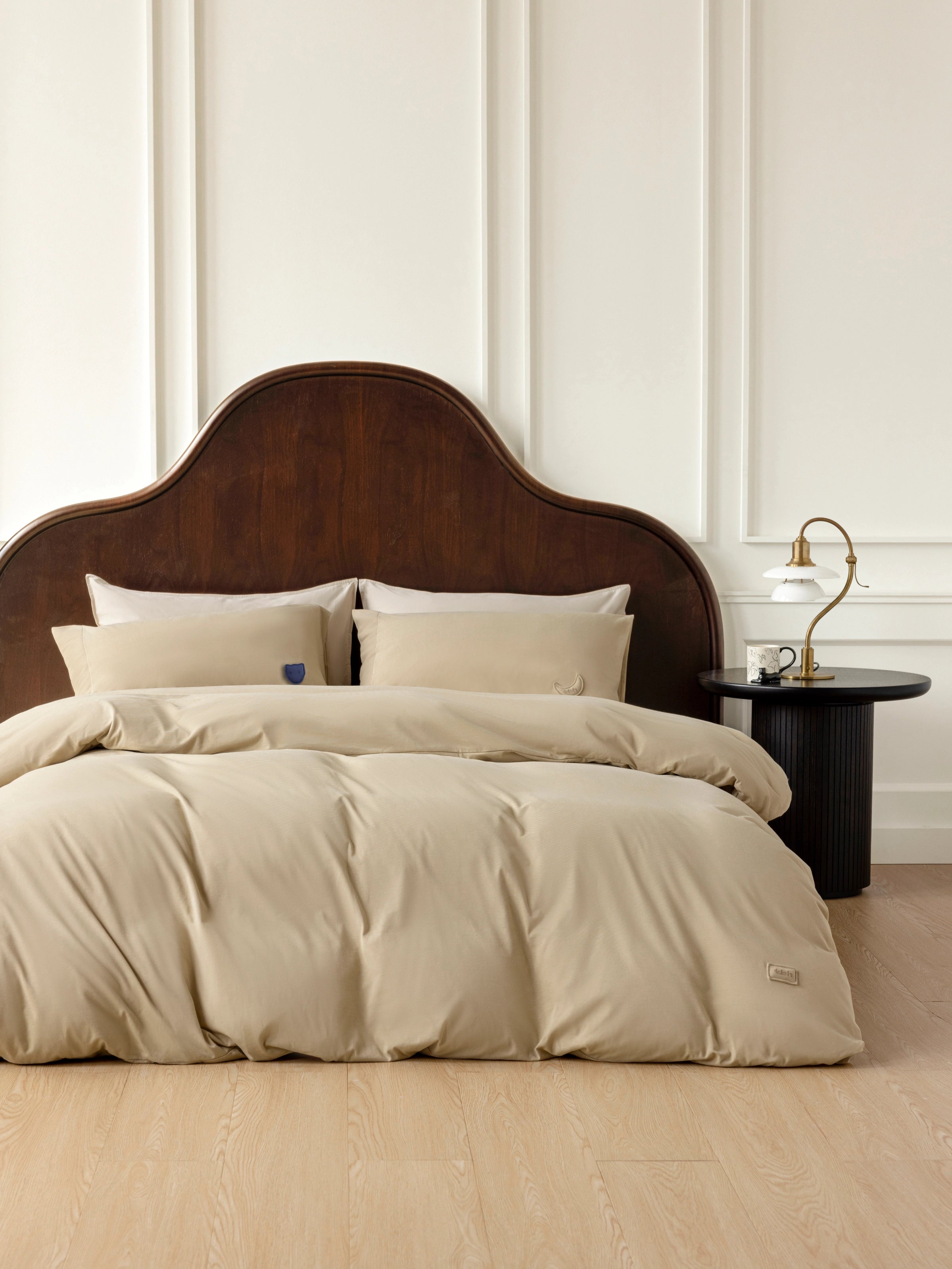 Cotton Heavyweight Jersey Bedding Set Oat Camel