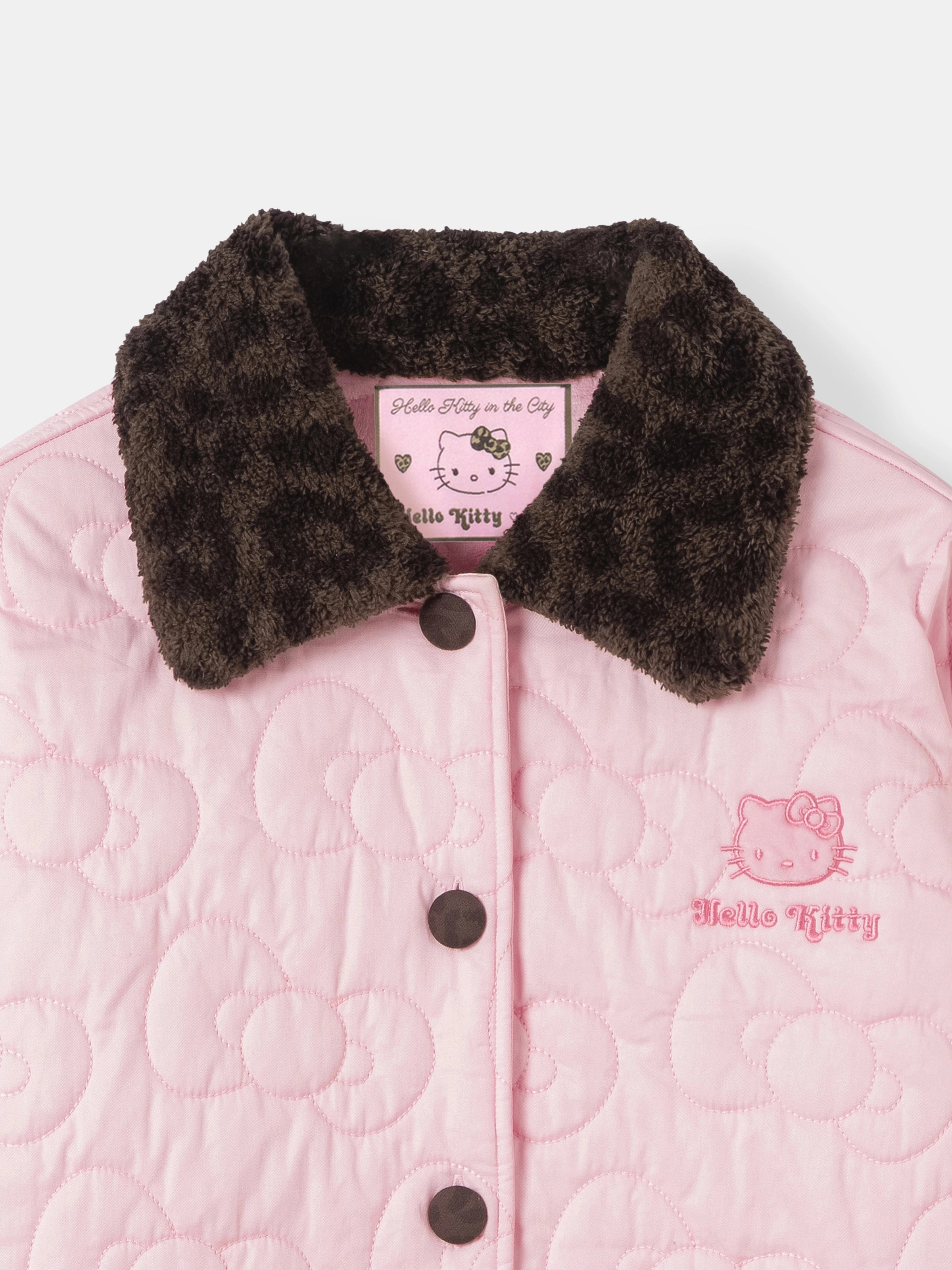 "Hello Kitty" Quilted Loungewear Top Choco pink