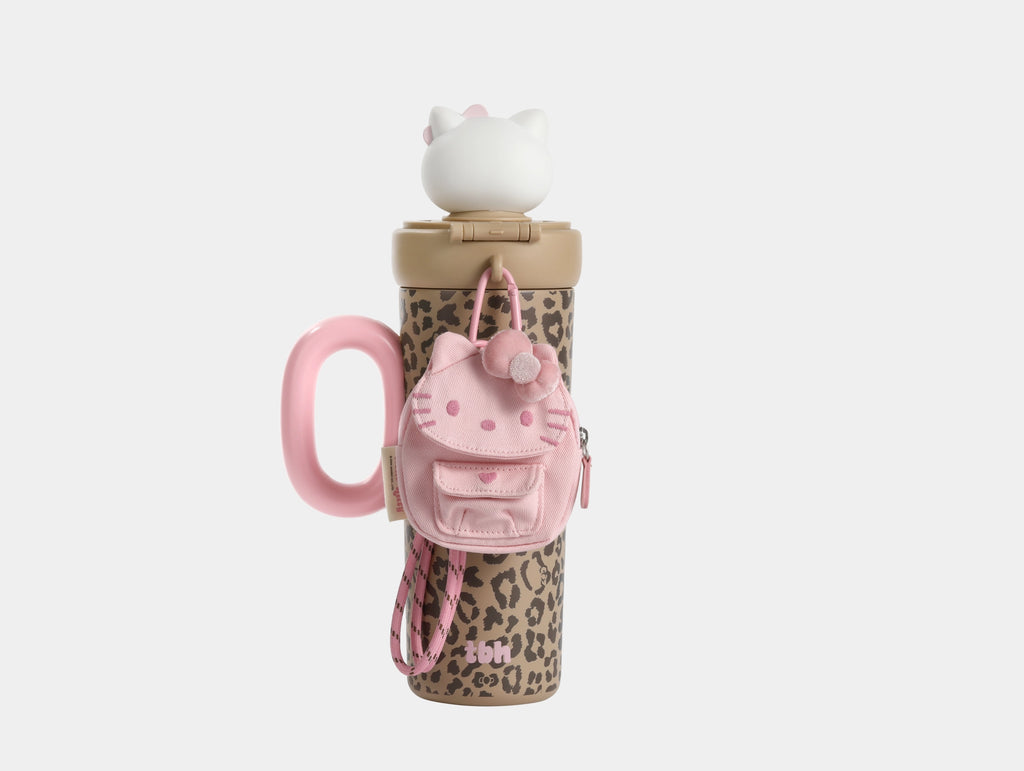 "Hello Kitty" Sun-Kissed Stainless Steel Insulated Tumbler (With Mini Bag) – Leopard