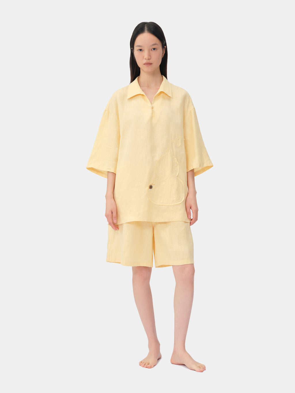 tbh Wōdrobe Hemp Loungewear Set Short Sleeve – Húlu Yellow