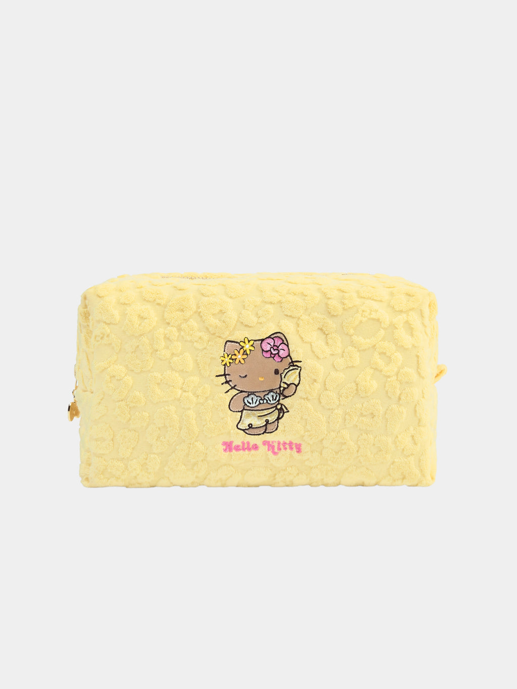 "Hello Kitty" Terry Box Cosmetic Bag – Sunbeam Leopard – Medium