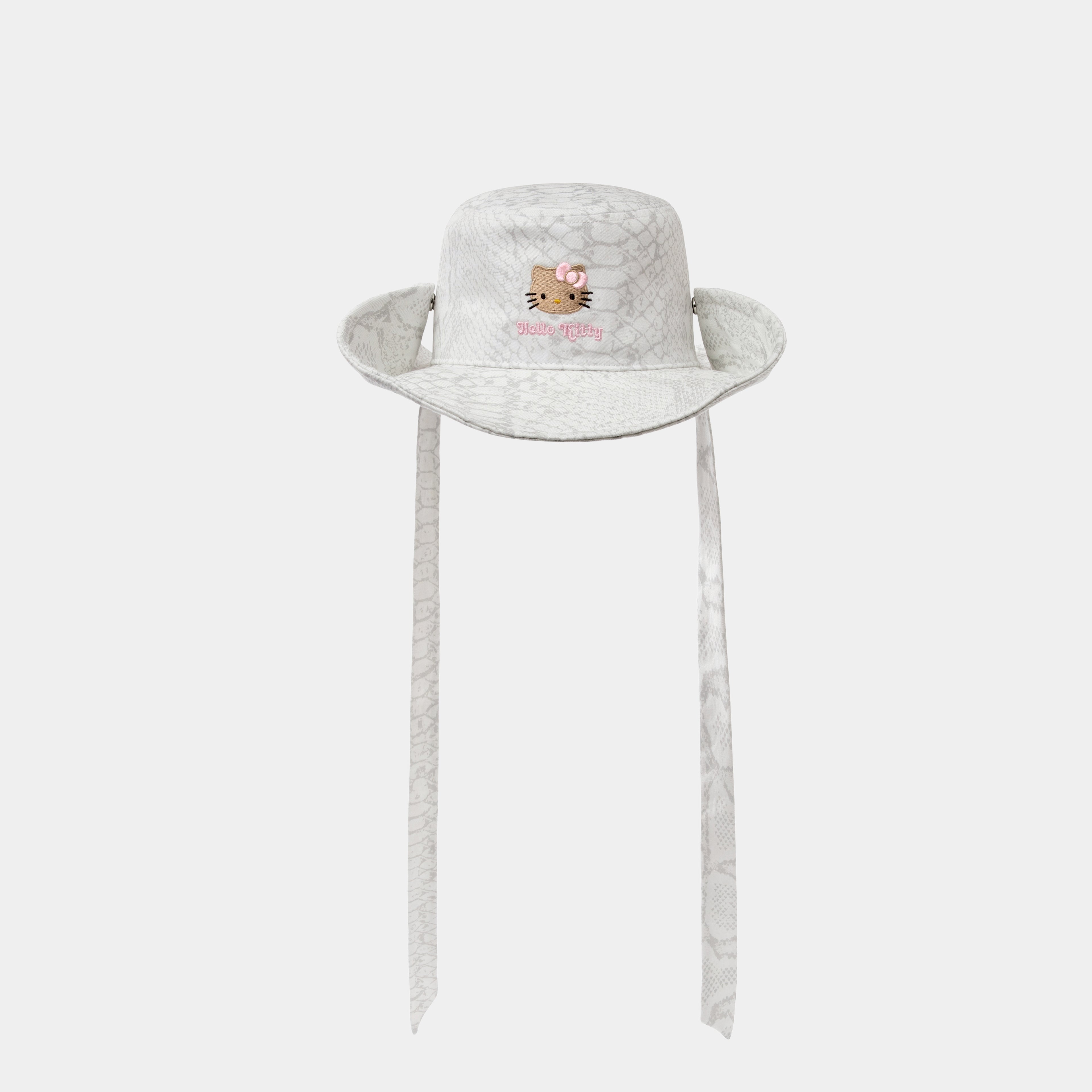 "Hello Kitty" Baseball Cap – White Snake Print