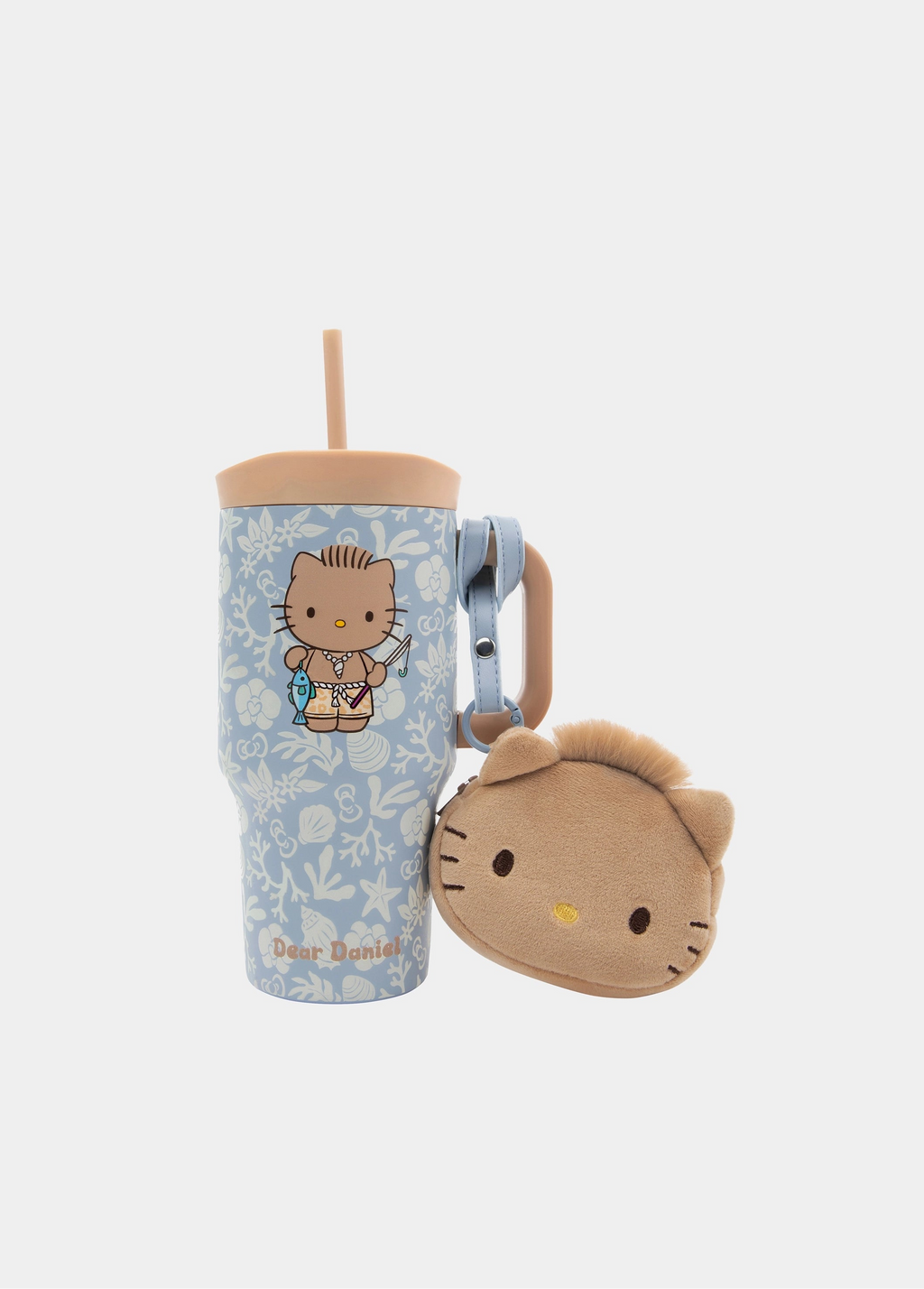 "Dear Daniel" Stainless Steel Travel Tumbler (With Mini Frame Purse) – Breezy Blue – 600ml