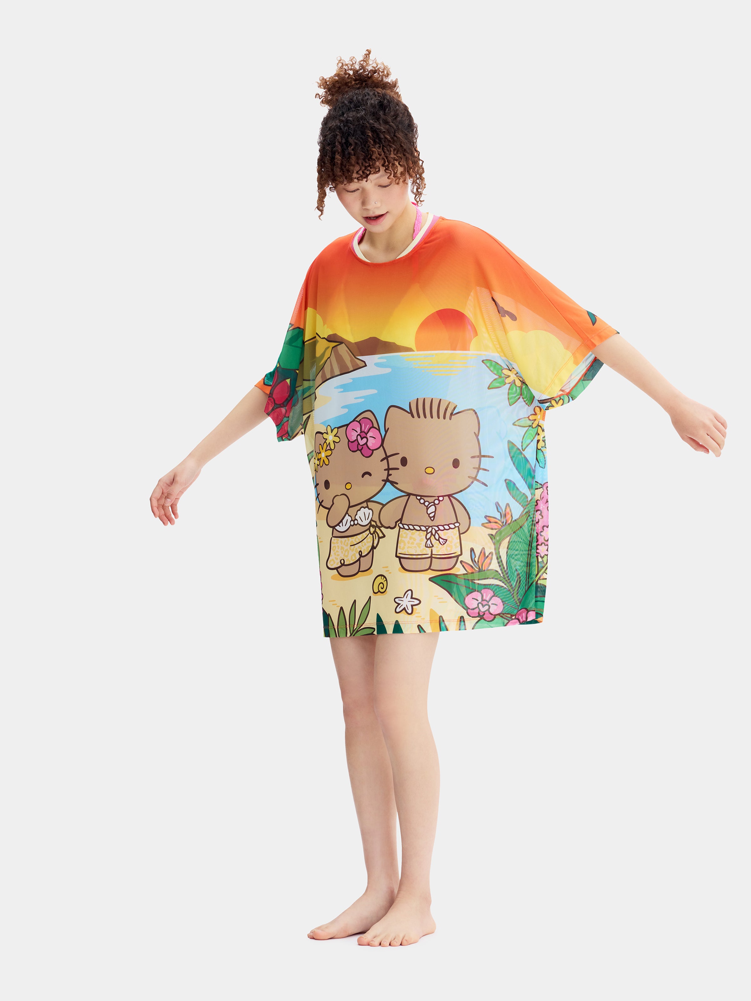 "Hello Kitty & Dear Daniel" Mesh T-Shirt – Watching Sunsets Together