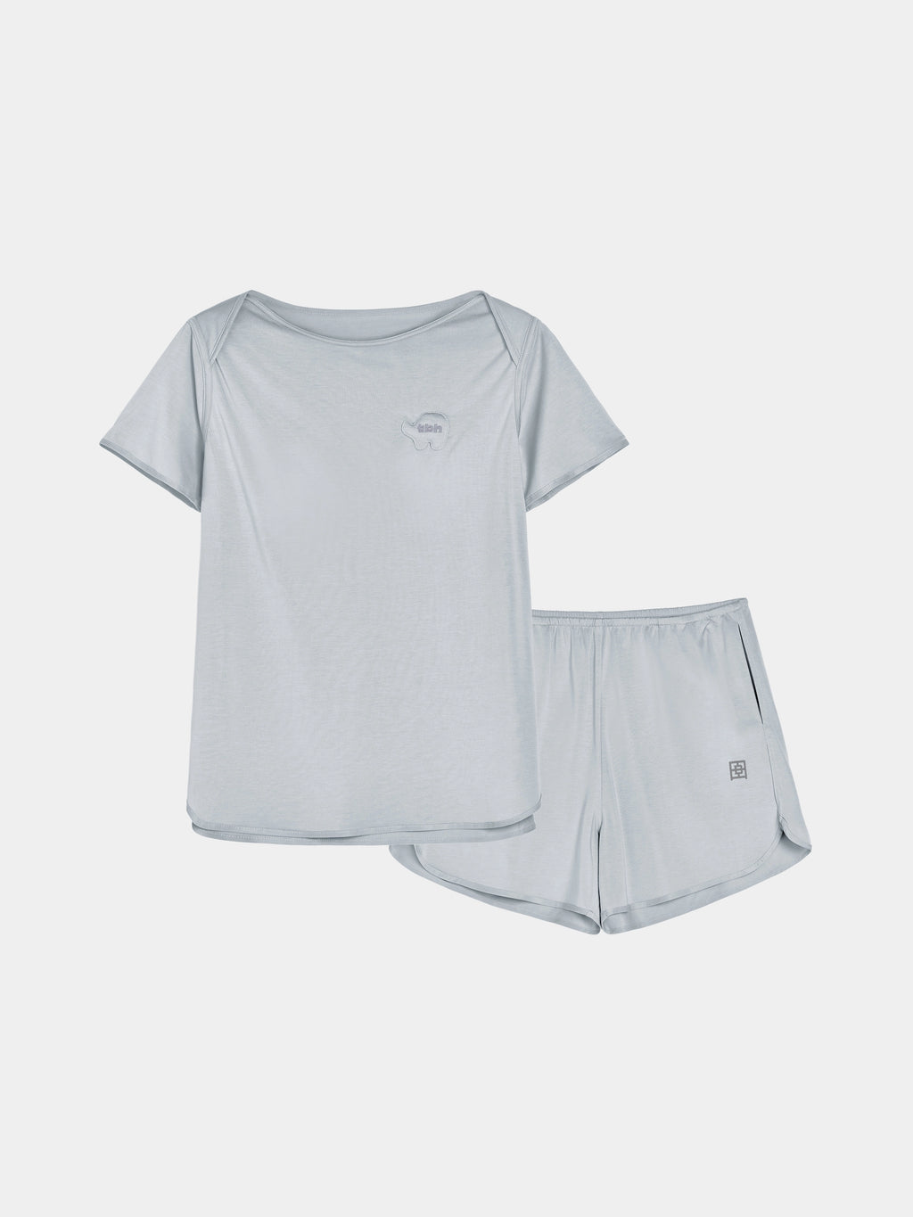 tbh Wōdrobe PLA Skin-Friendly Sleepwear Set Short Sleeve – Grey