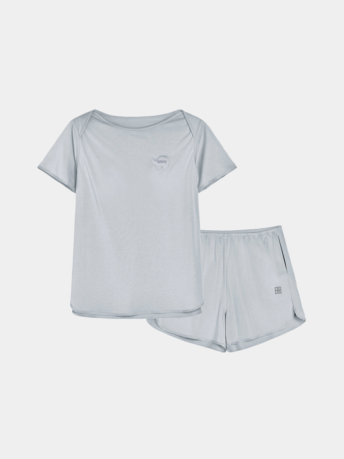 tbh Wōdrobe PLA Skin-Friendly Sleepwear Set Short Sleeve – Grey