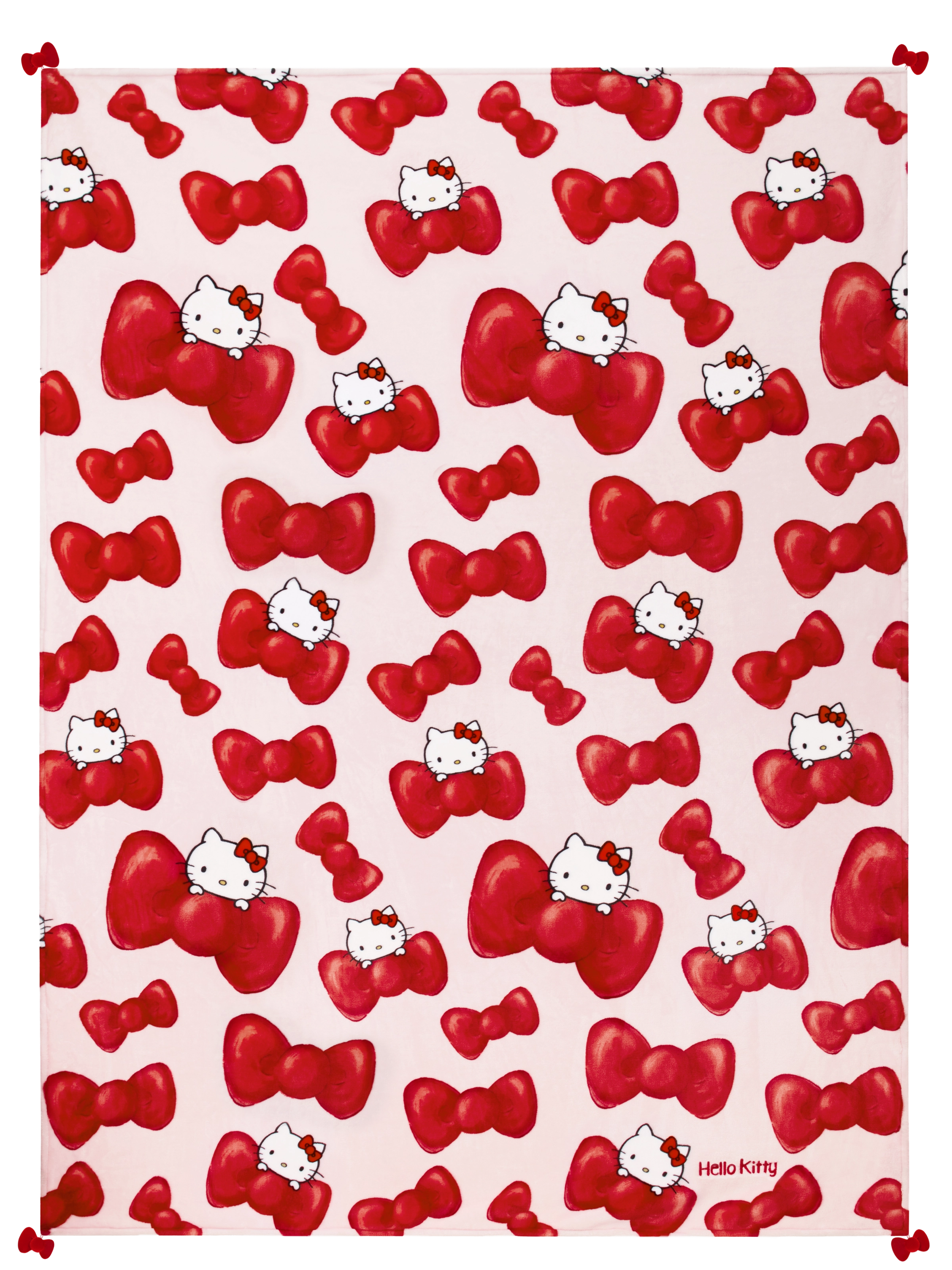 "Hello Kitty" Flannel Blanket Bow Tie