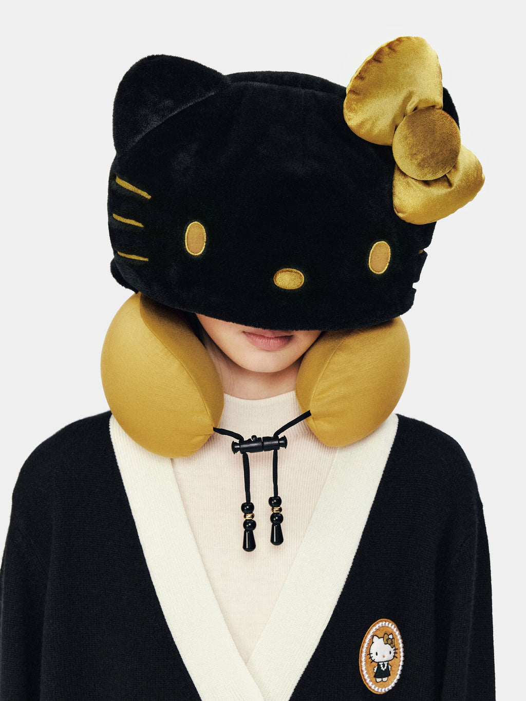 "Hello Kitty" Travel Neck Pillow – Classic Black