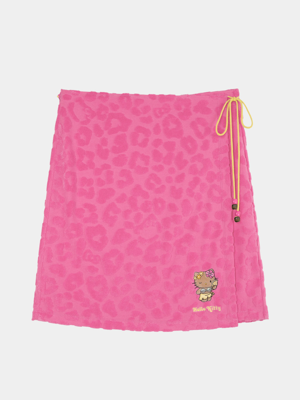"Hello Kitty" Terry Wrap Skirt – Hot Pink Leopard