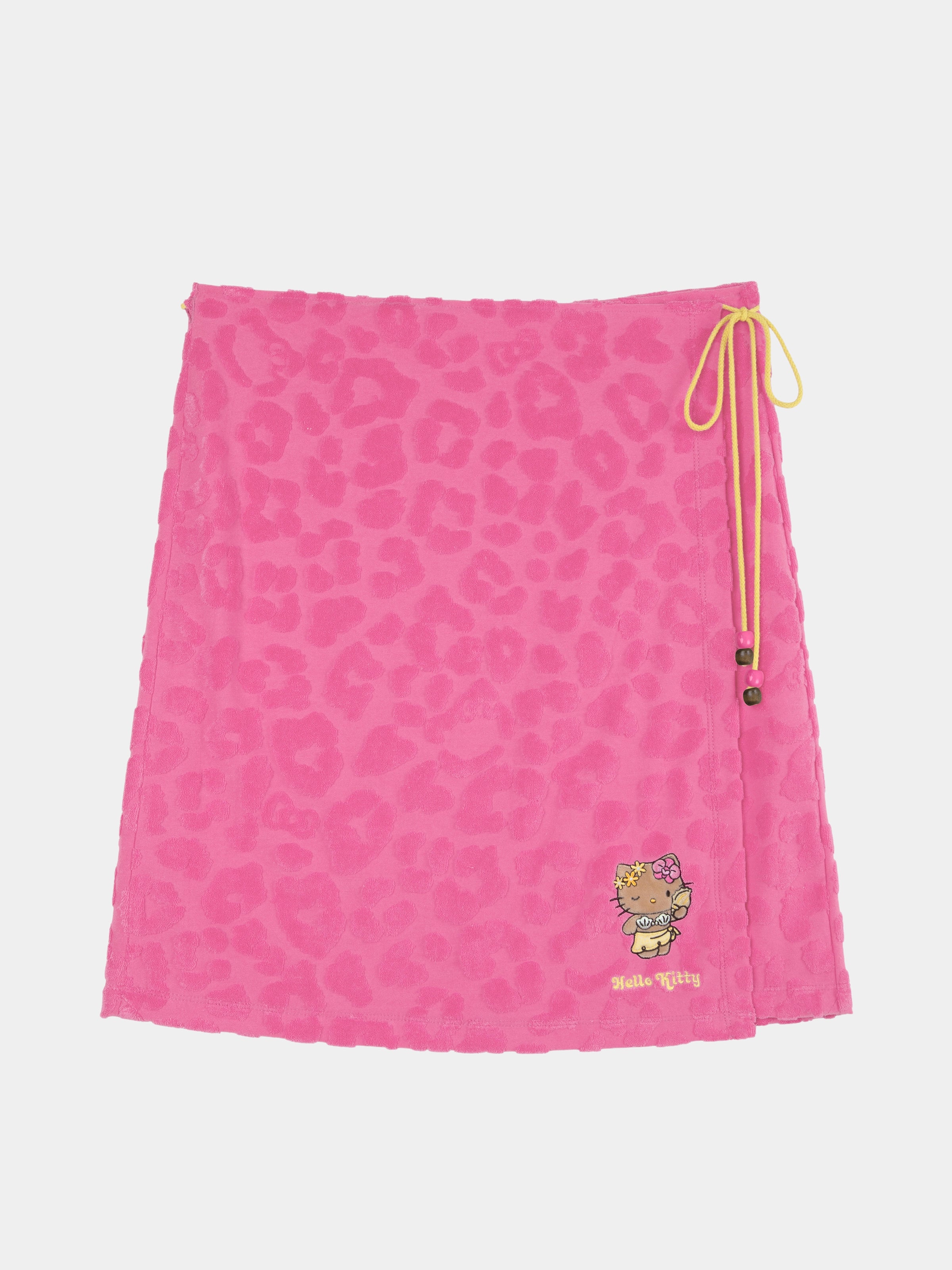 "Hello Kitty" Terry Wrap Skirt – Hot Pink Leopard