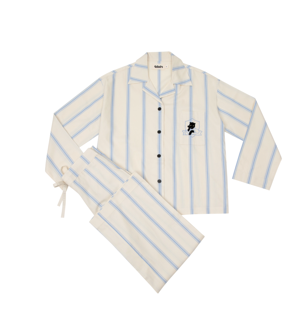 “Urban Jungle” Tencel Cotton Blend Loungewear Set White