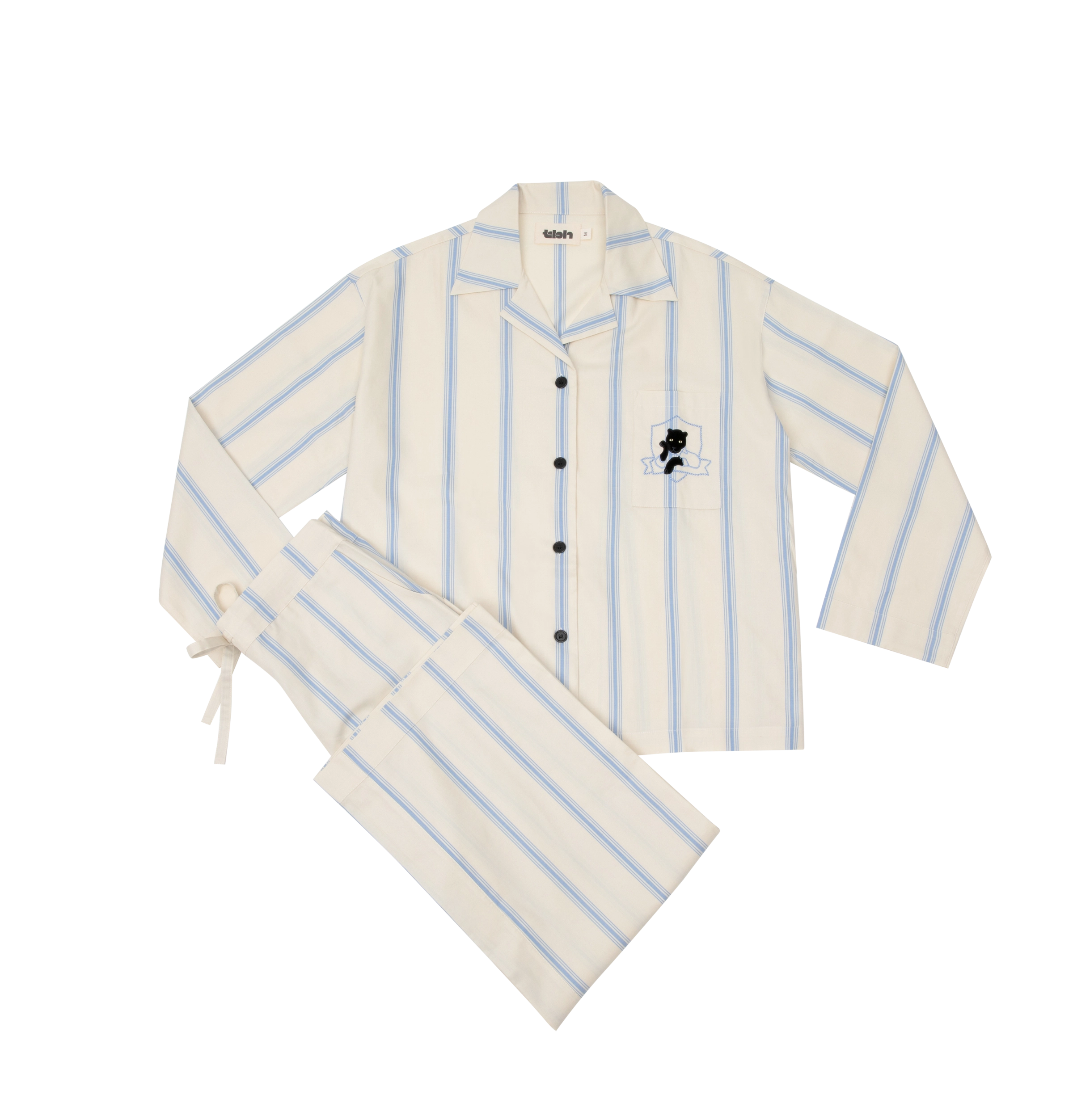 “Urban Jungle” Tencel Cotton Blend Loungewear Set White
