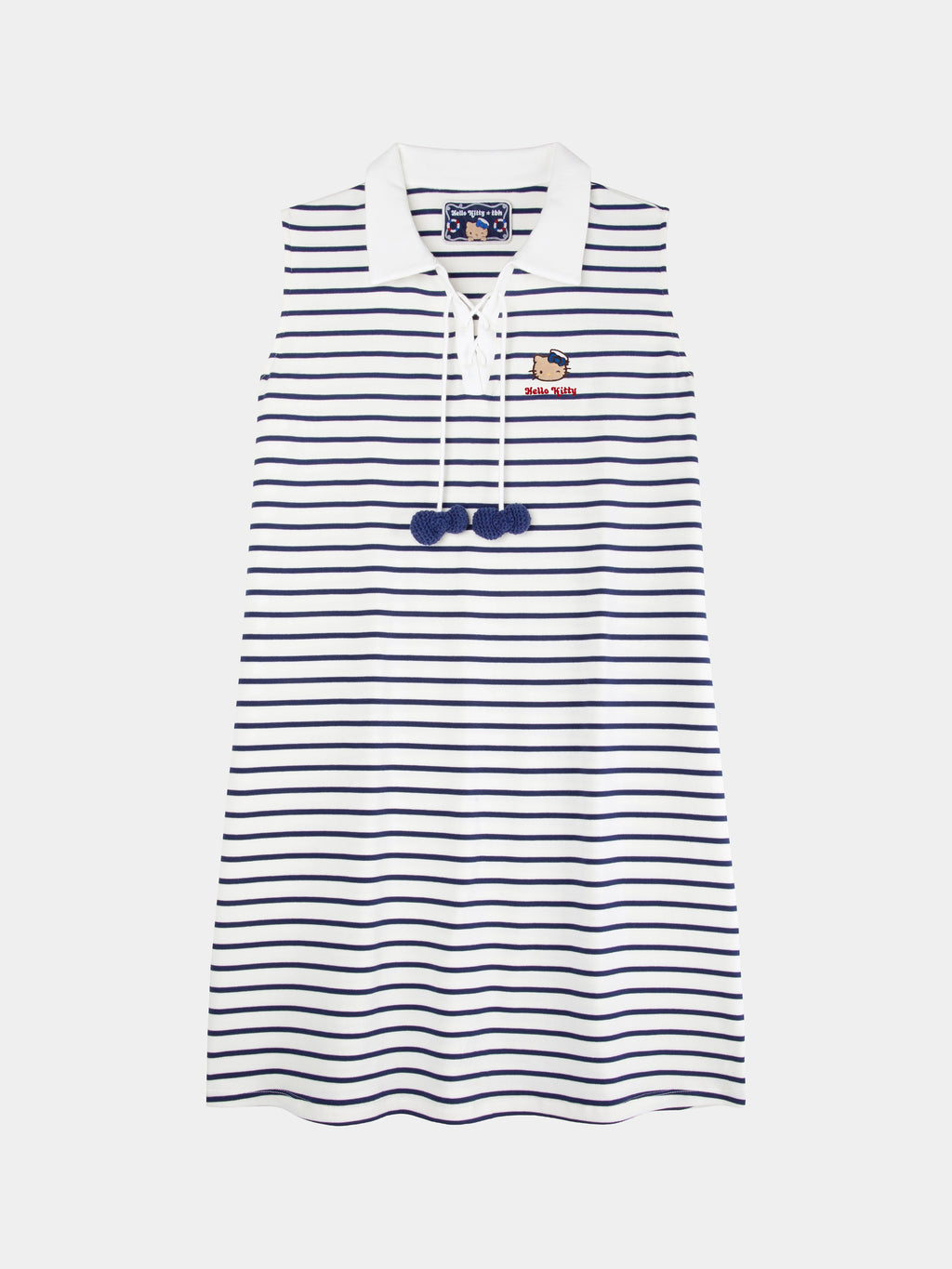 "Hello Kitty" Stretch Cotton Breton Stripe Jersey Tank Dress