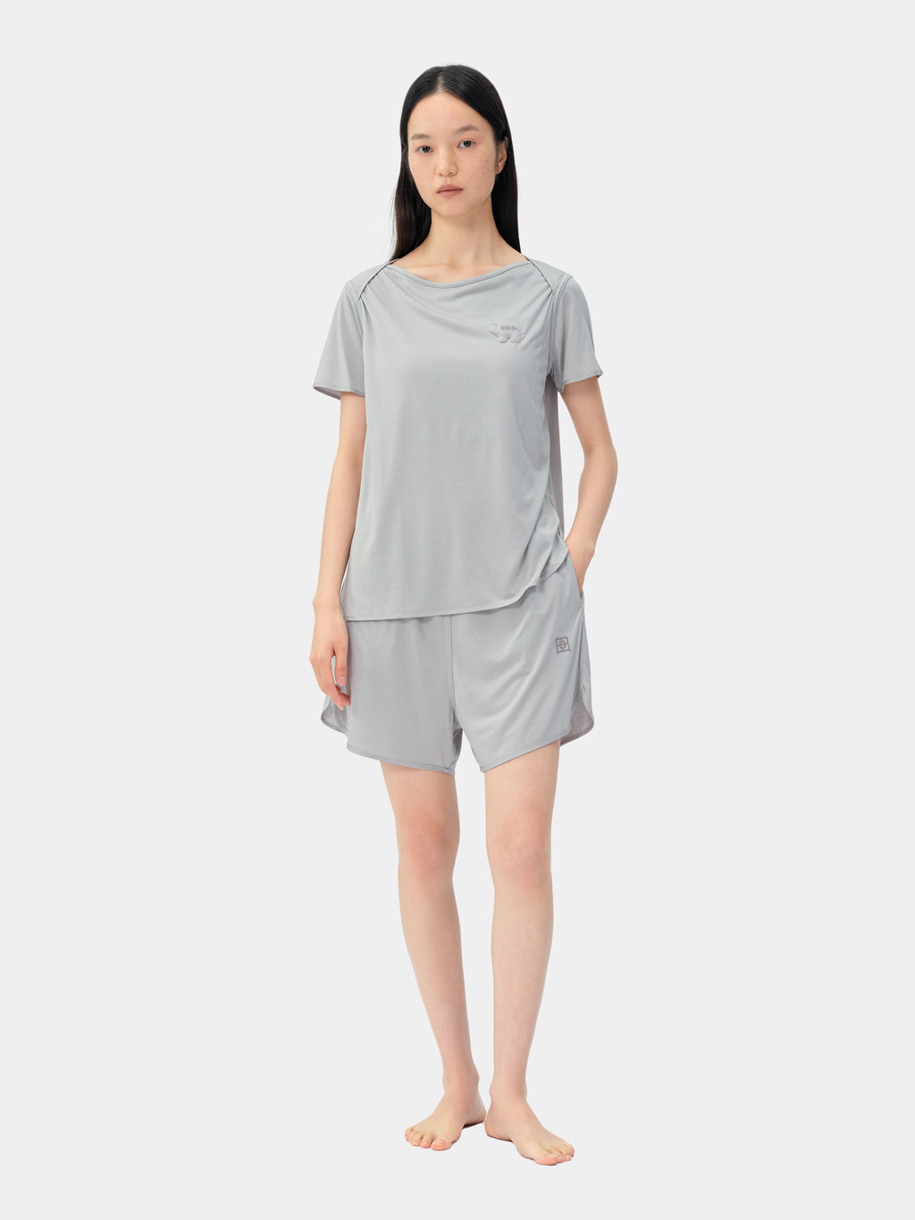 tbh Wōdrobe PLA Skin-Friendly Sleepwear Set Short Sleeve – Grey