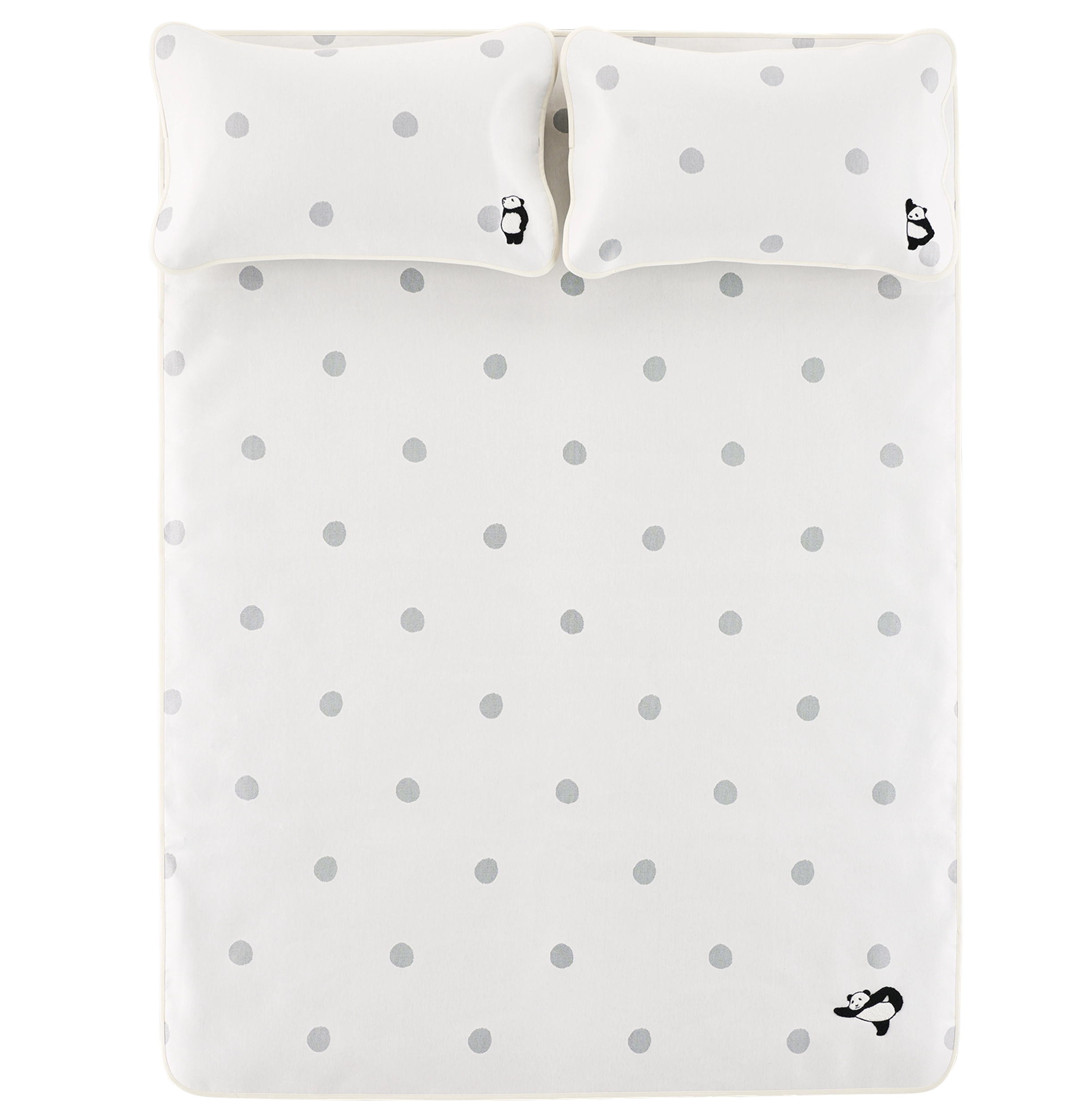 "Panda PomPom" Cooling Mat Set – Polka Dot