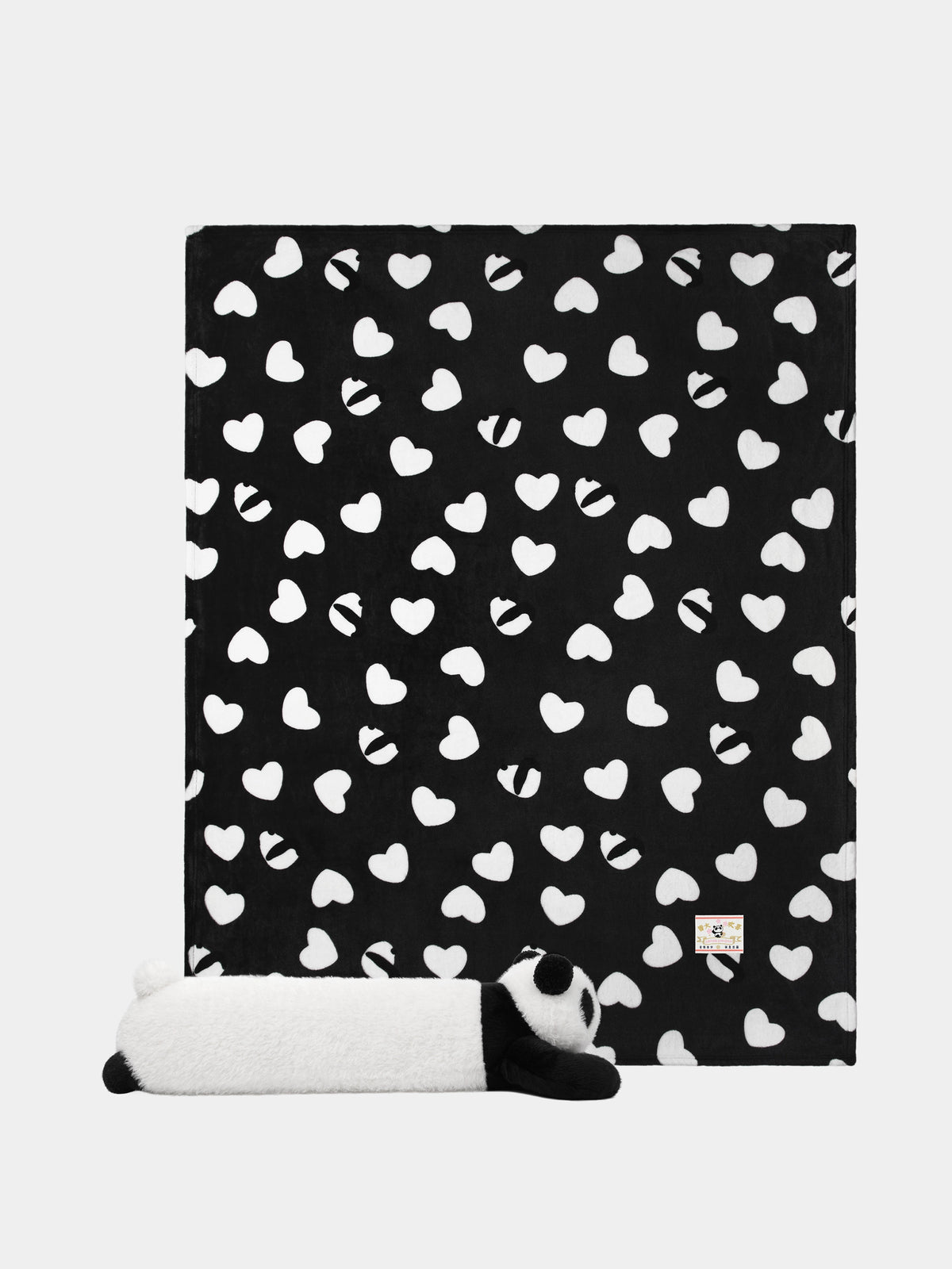"panda pompom" 2-in-1 Flannel Blanket / Cushion – Hug Hug