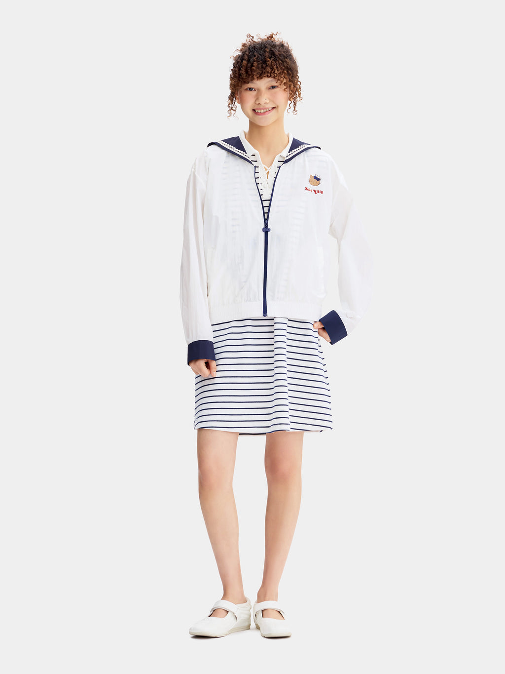 "Hello Kitty" Sailor Collar Outdoor Sun Protection Jacket