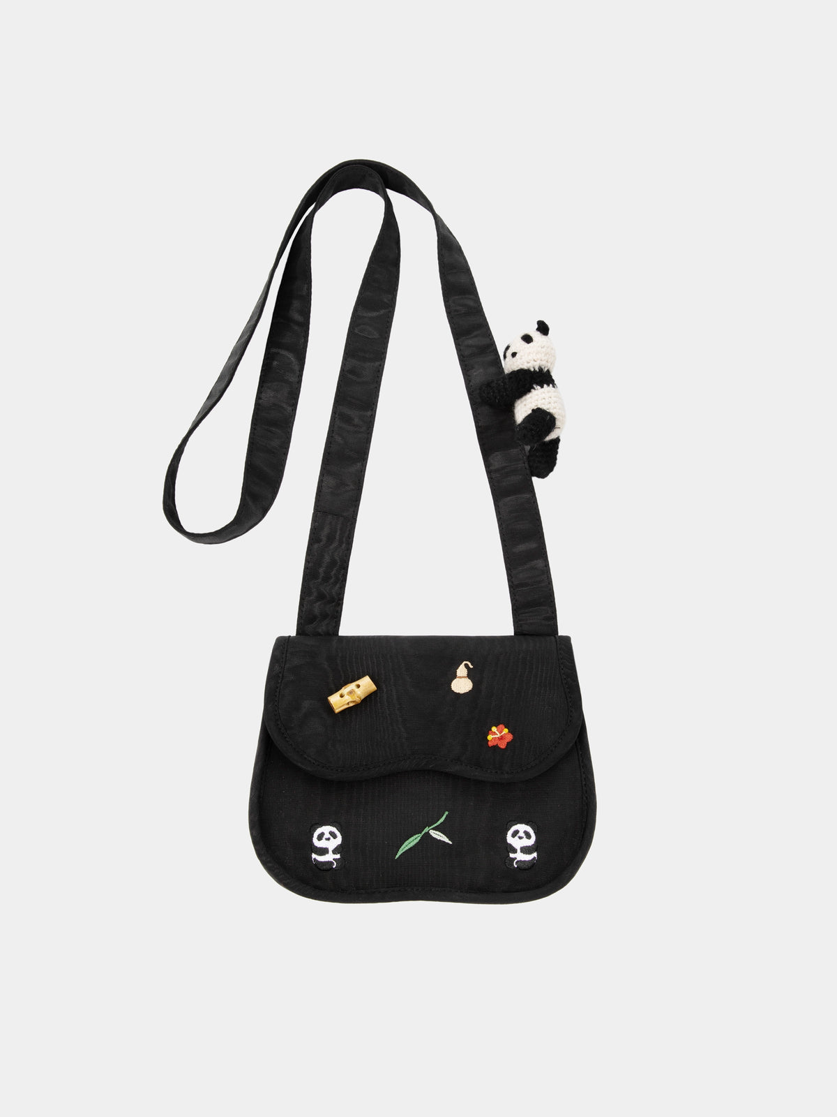"panda pompom" Crossbody Bag