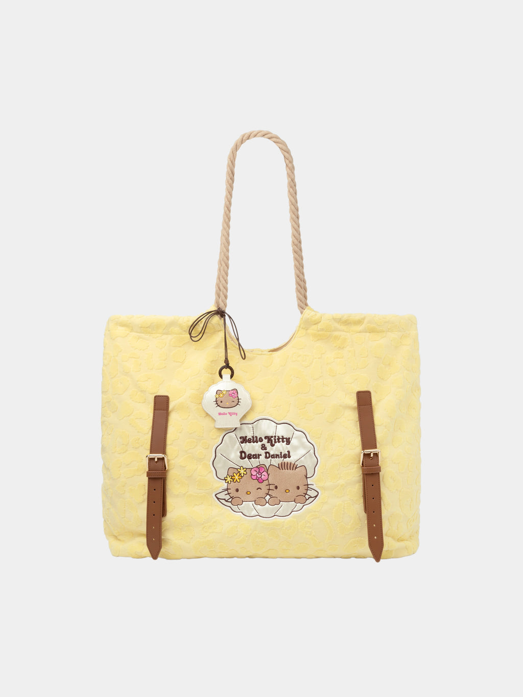 "Hello Kitty" Terry Beach Bag Set (With Shell-Shaped Sunglasses Clip) – Sunbeam Leopard