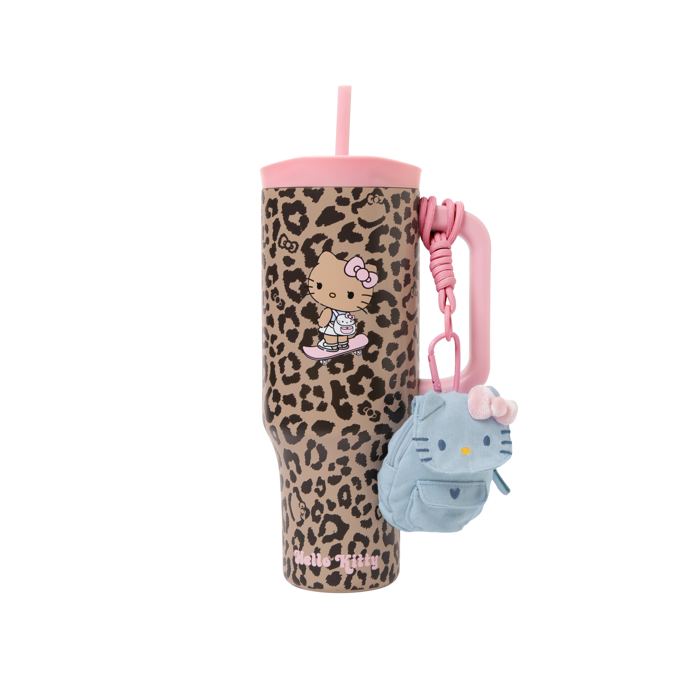 "Hello Kitty"  stainless steel insulated tumbler (with mini bag) Leopard