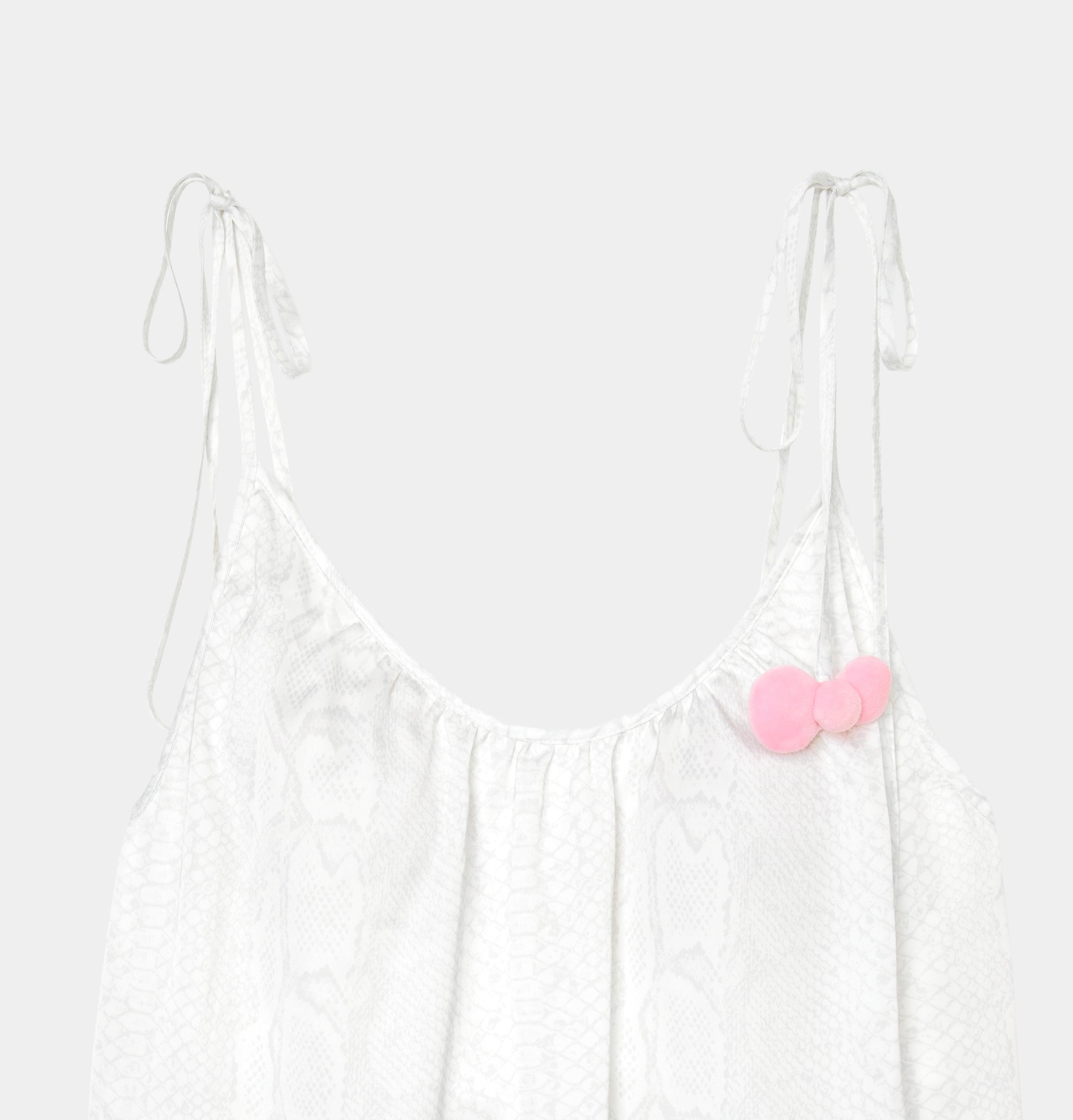 "Hello Kitty" Satin Slip Nightgown Snake Print