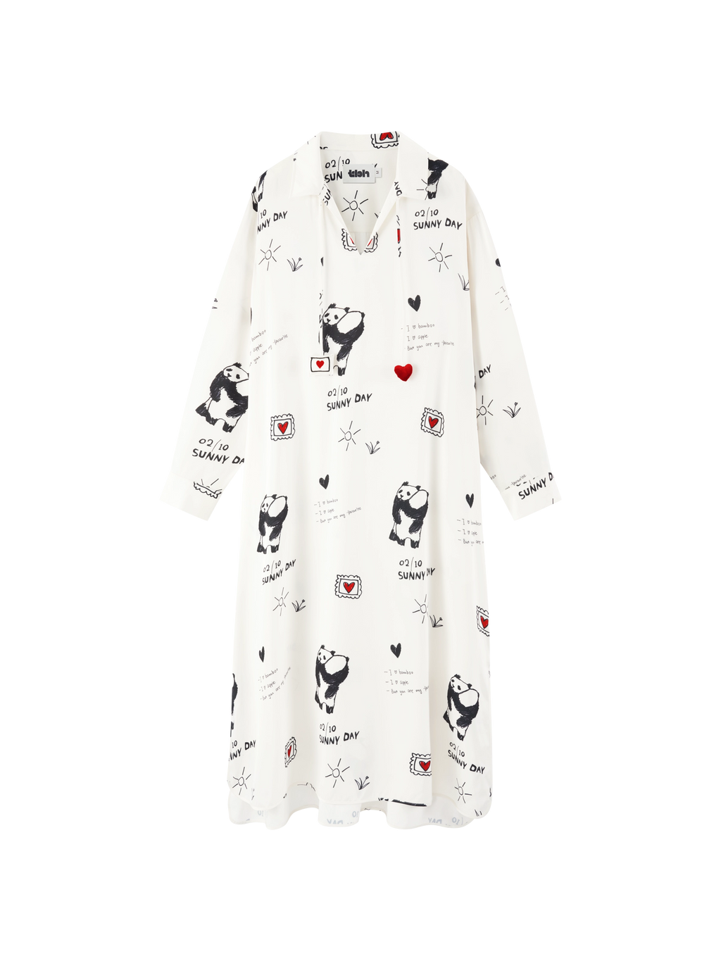 "Panda PomPom" Satin Nightgown – Flipped