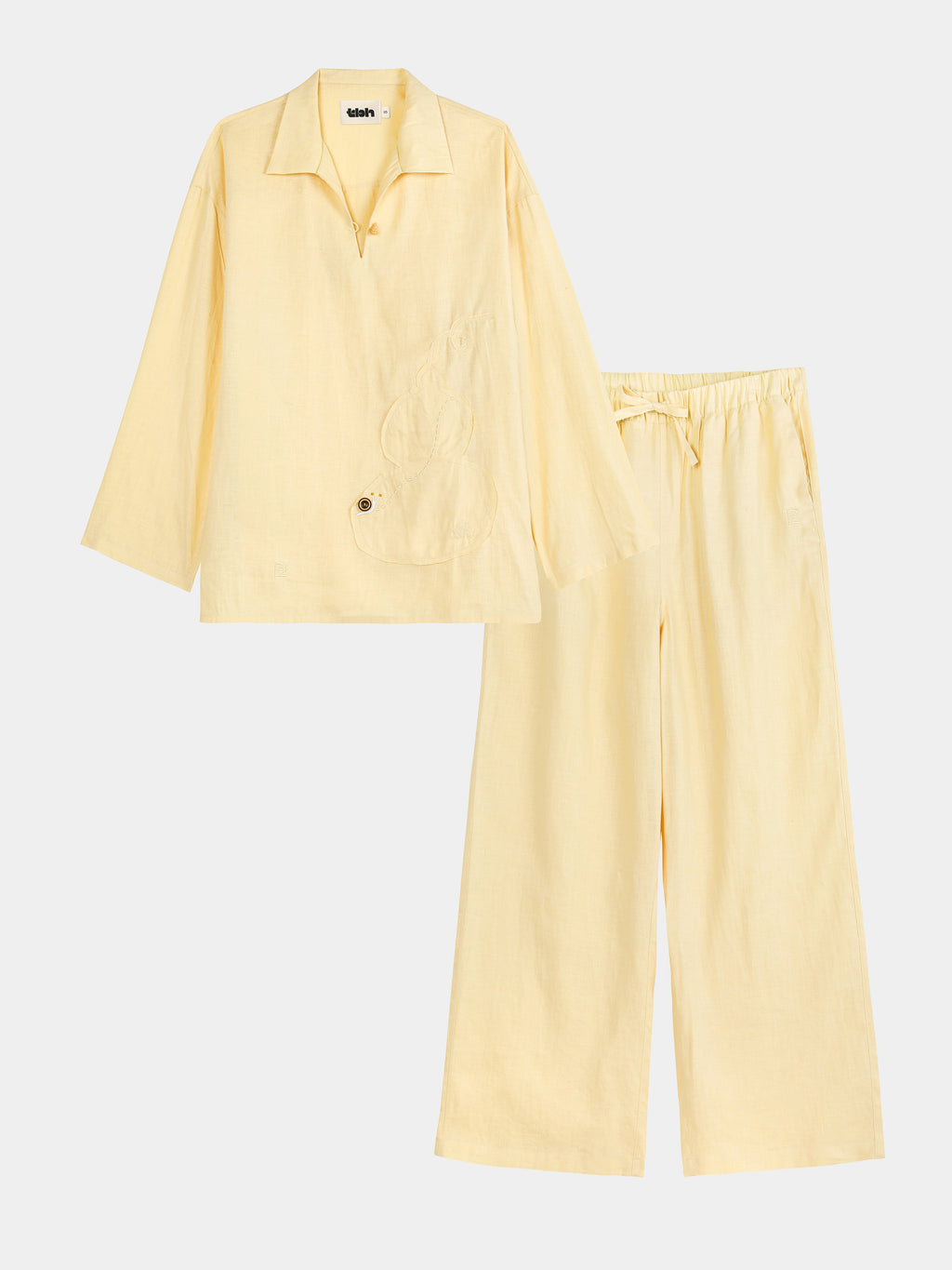tbh Wōdrobe Hemp Loungewear Set Long Sleeve – Húlu Yellow