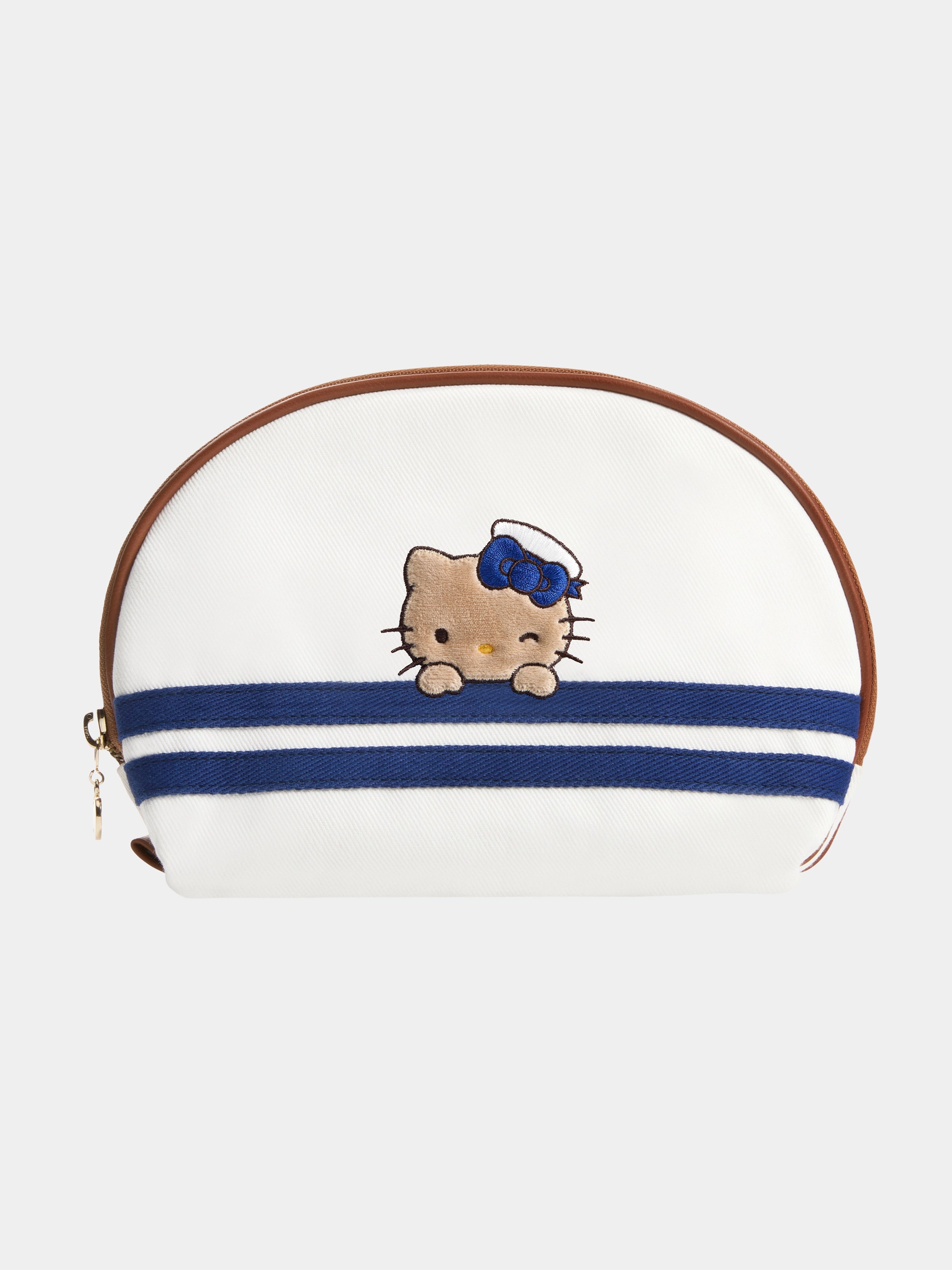 "Hello Kitty" Canvas Cosmetic Bag – Shell-Shaped – Medium