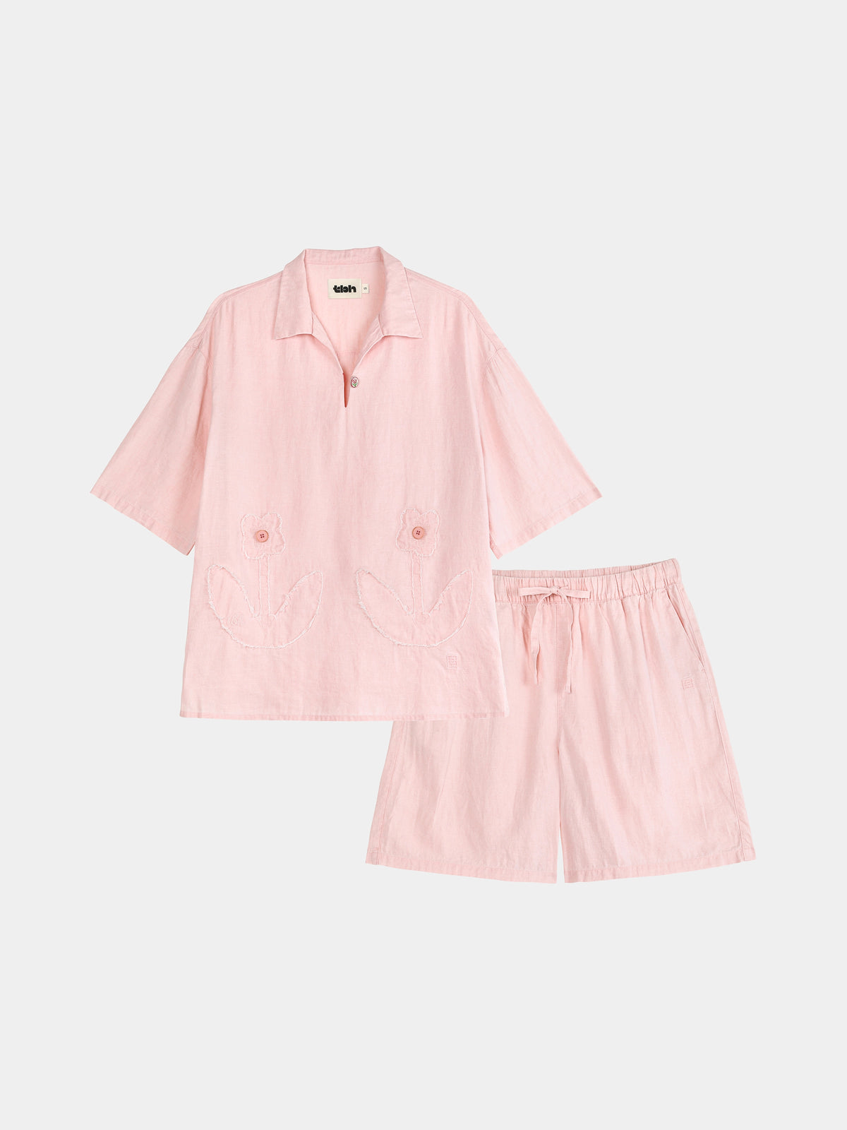 tbh Wōdrobe 植物染漢麻居家服套裝短袖 – Madder 玫瑰