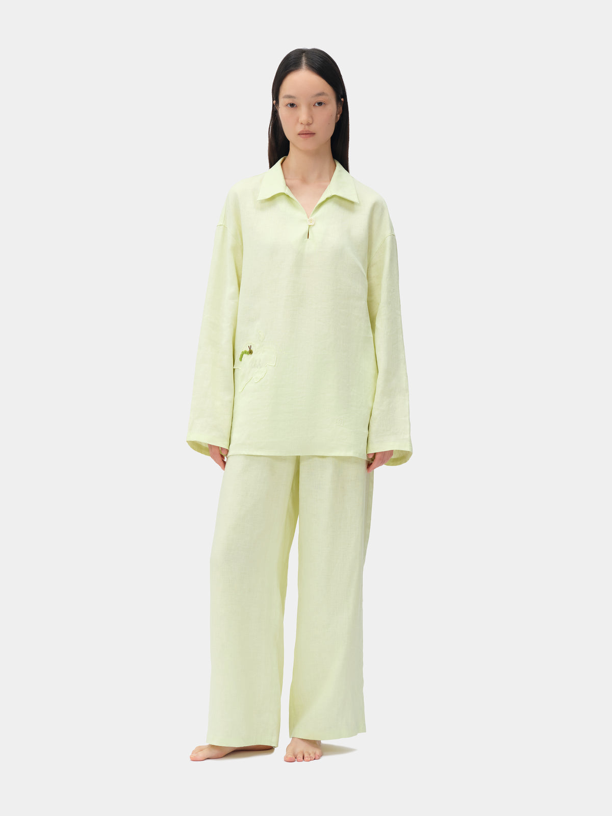 tbh Wōdrobe Hemp Loungewear Set Long Sleeve – Melon Green