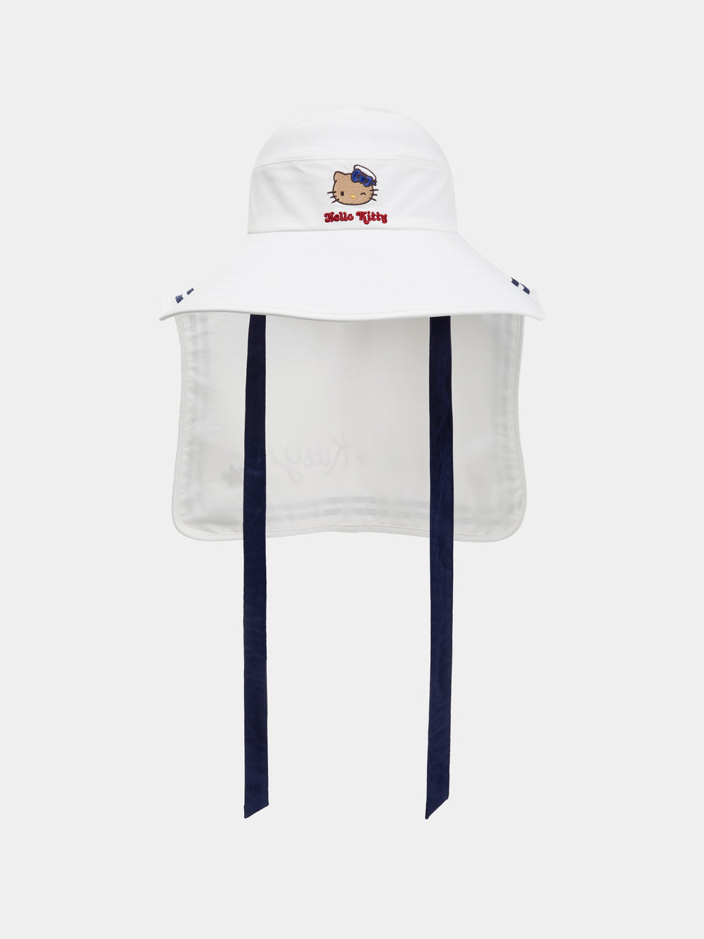 "Hello Kitty" Nautical Sun Hat – Seashell White