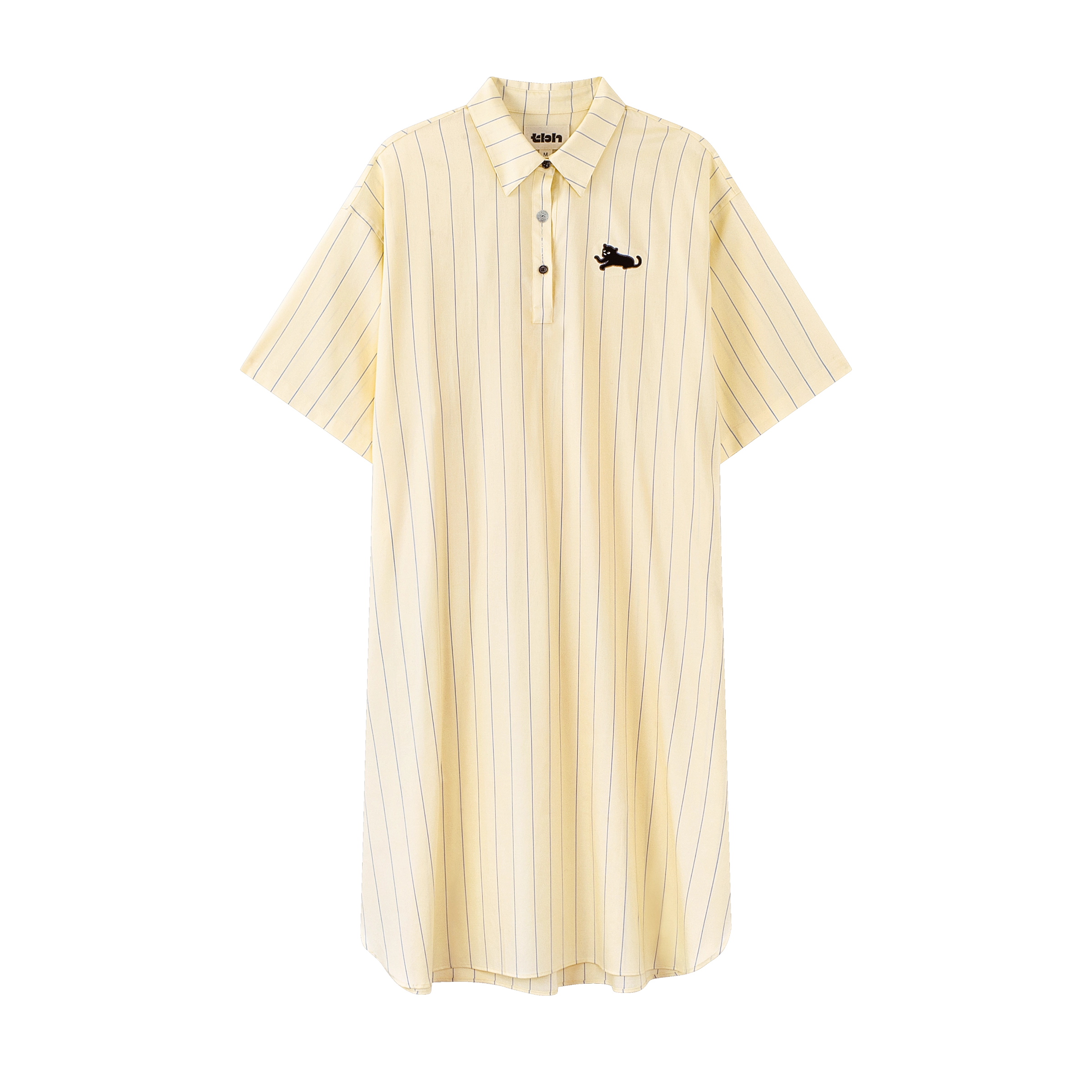 “Urban Jungle” Tencel Cotton Blend Short Sleeve Nightgown Dandelion Yellow