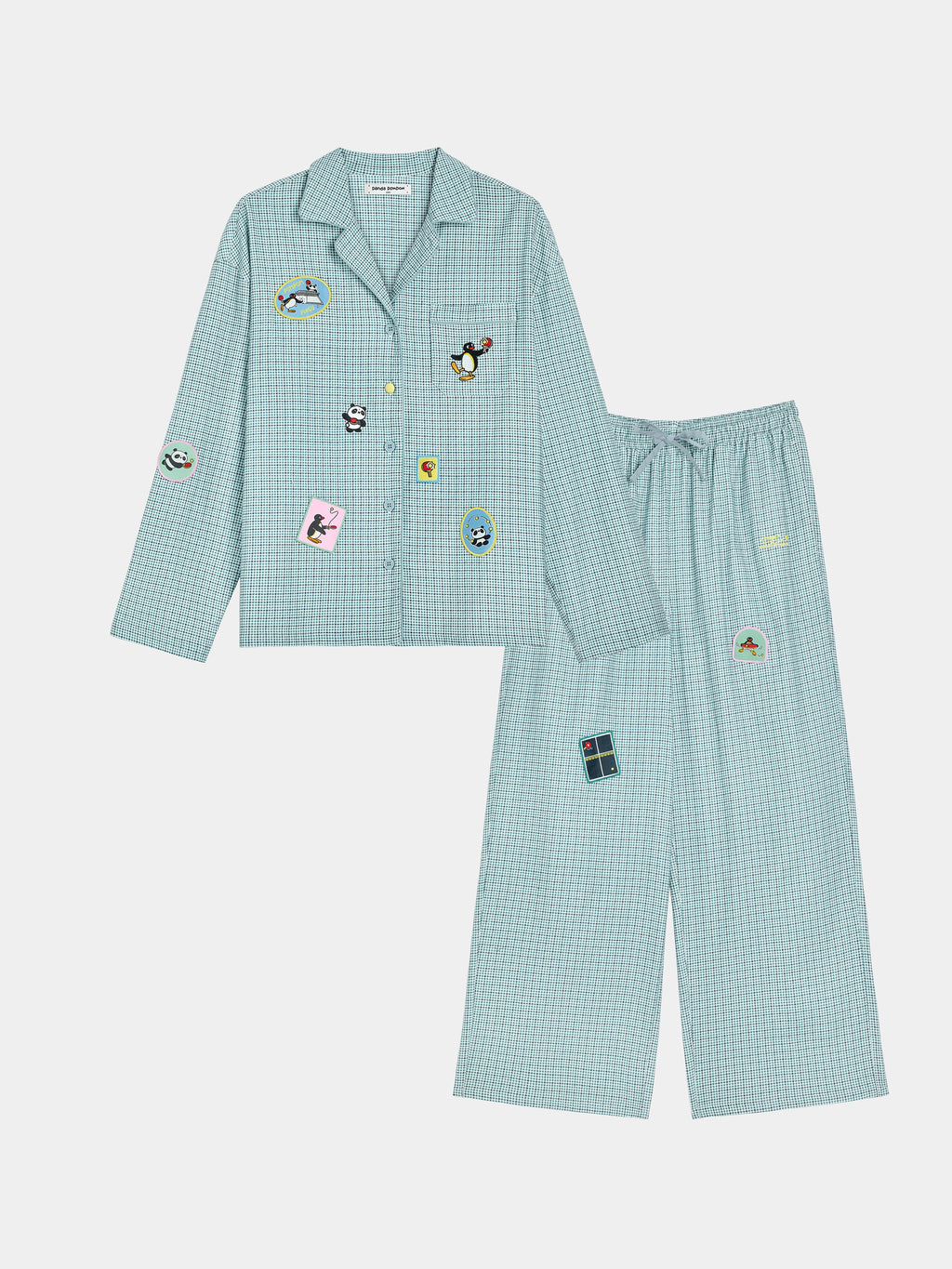 PIN!POM! 磨毛棉居家服 長袖－森林格紋