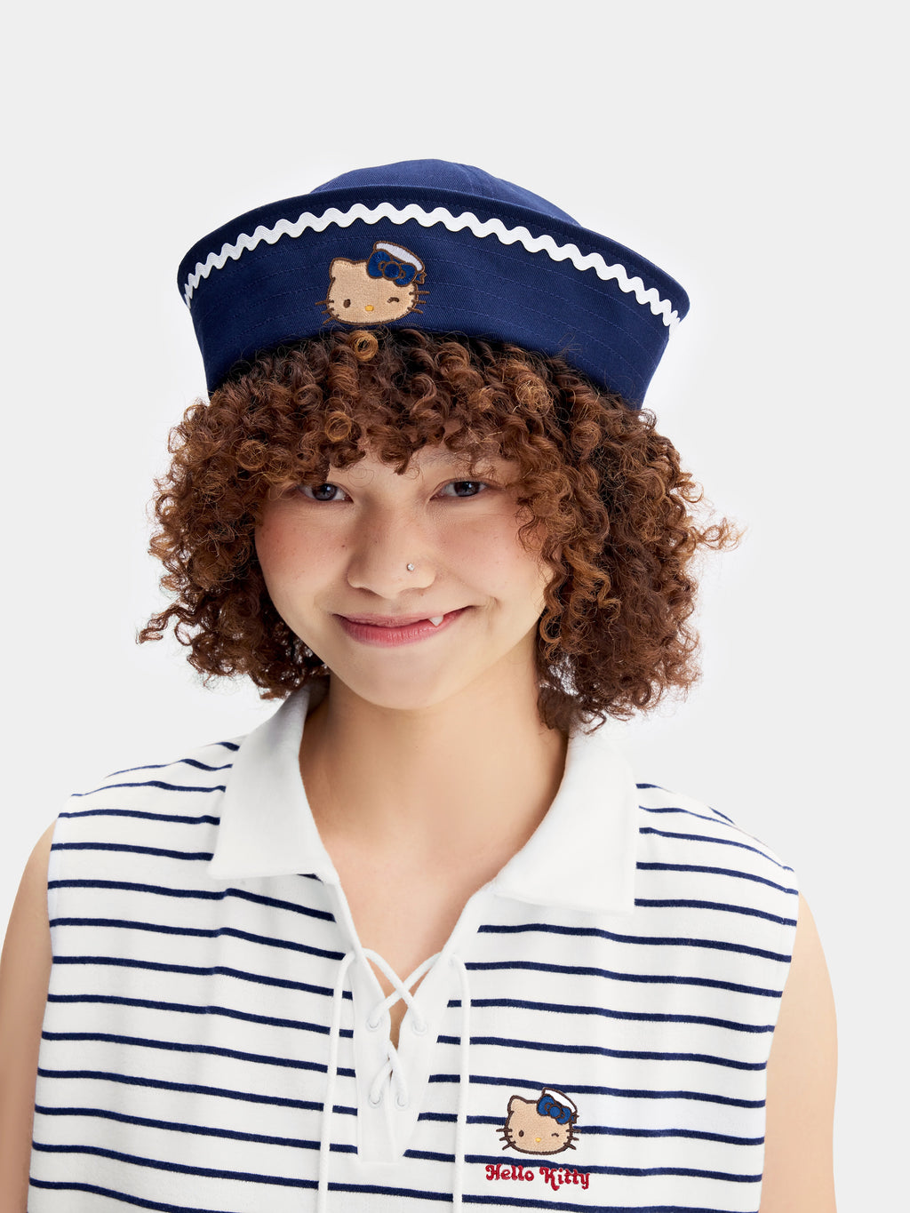 "Hello Kitty" Convertible Sailor Hat – Navy Blue