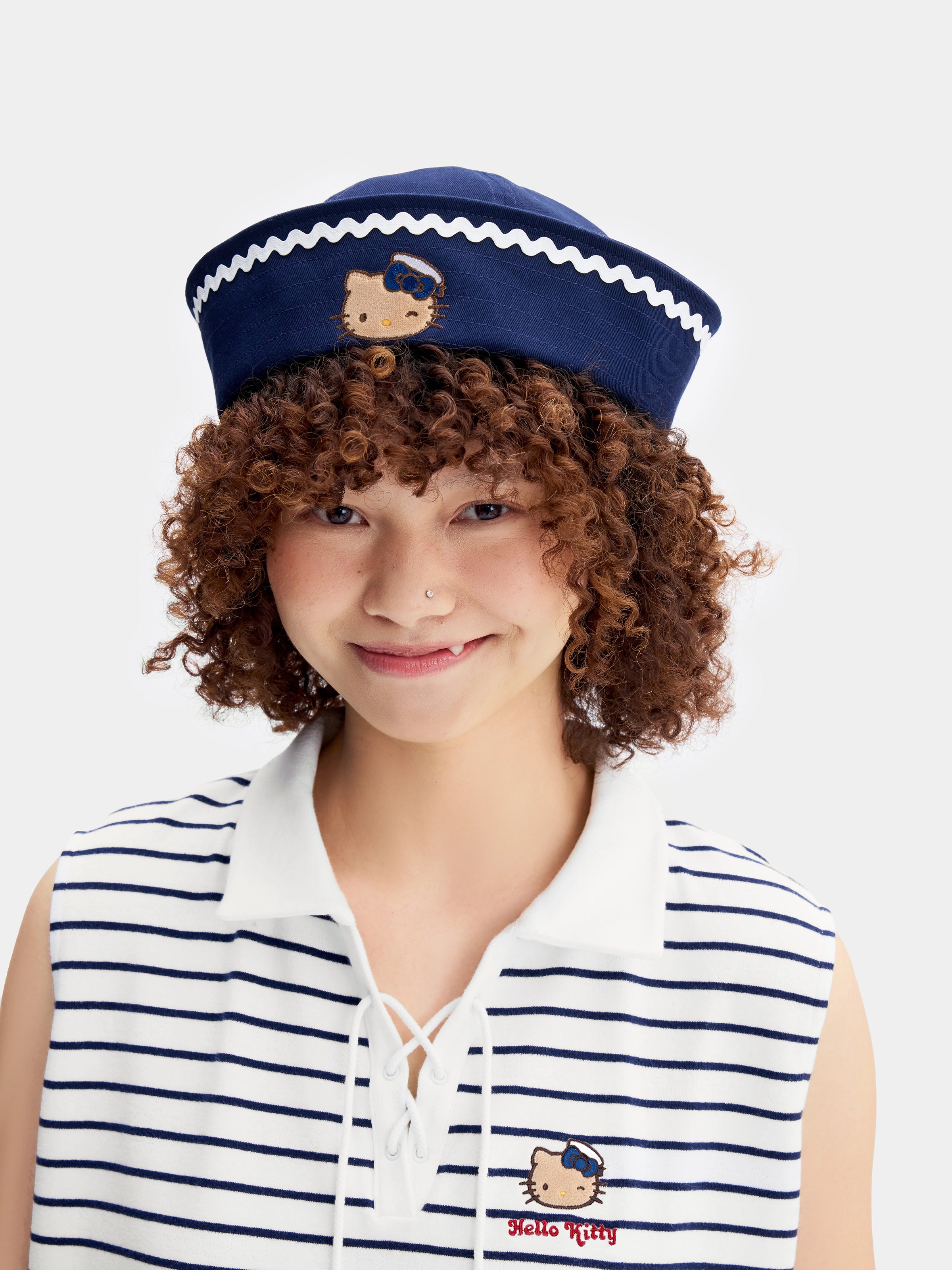 "Hello Kitty" Convertible Sailor Hat – Navy Blue