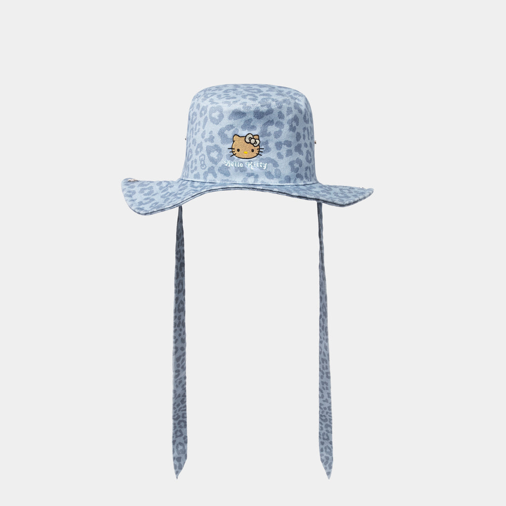 "Hello Kitty" Cowboy Cap – Denim Leopard
