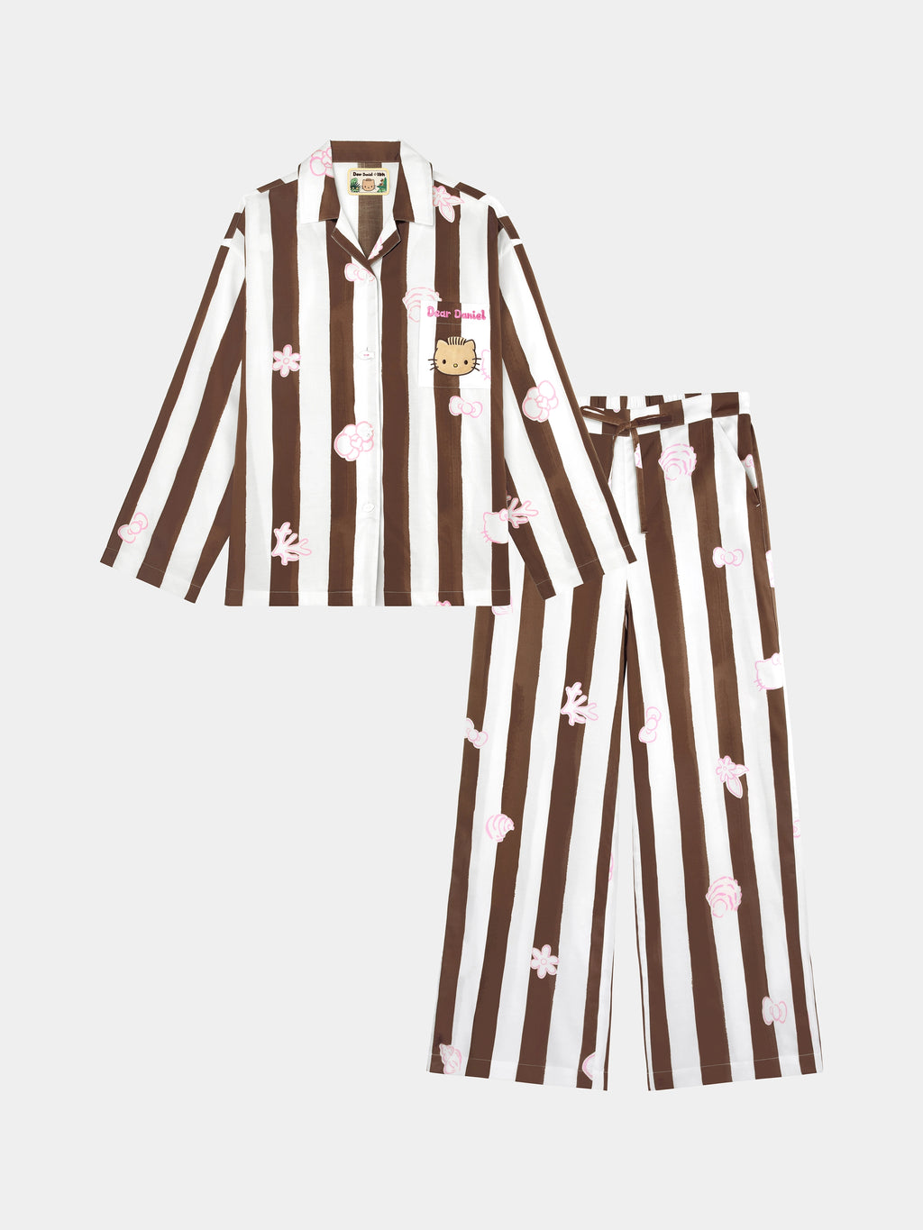 "Dear Daniel" Tencel Cotton Blend Loungewear Set Long Sleeve – Coconut Brown