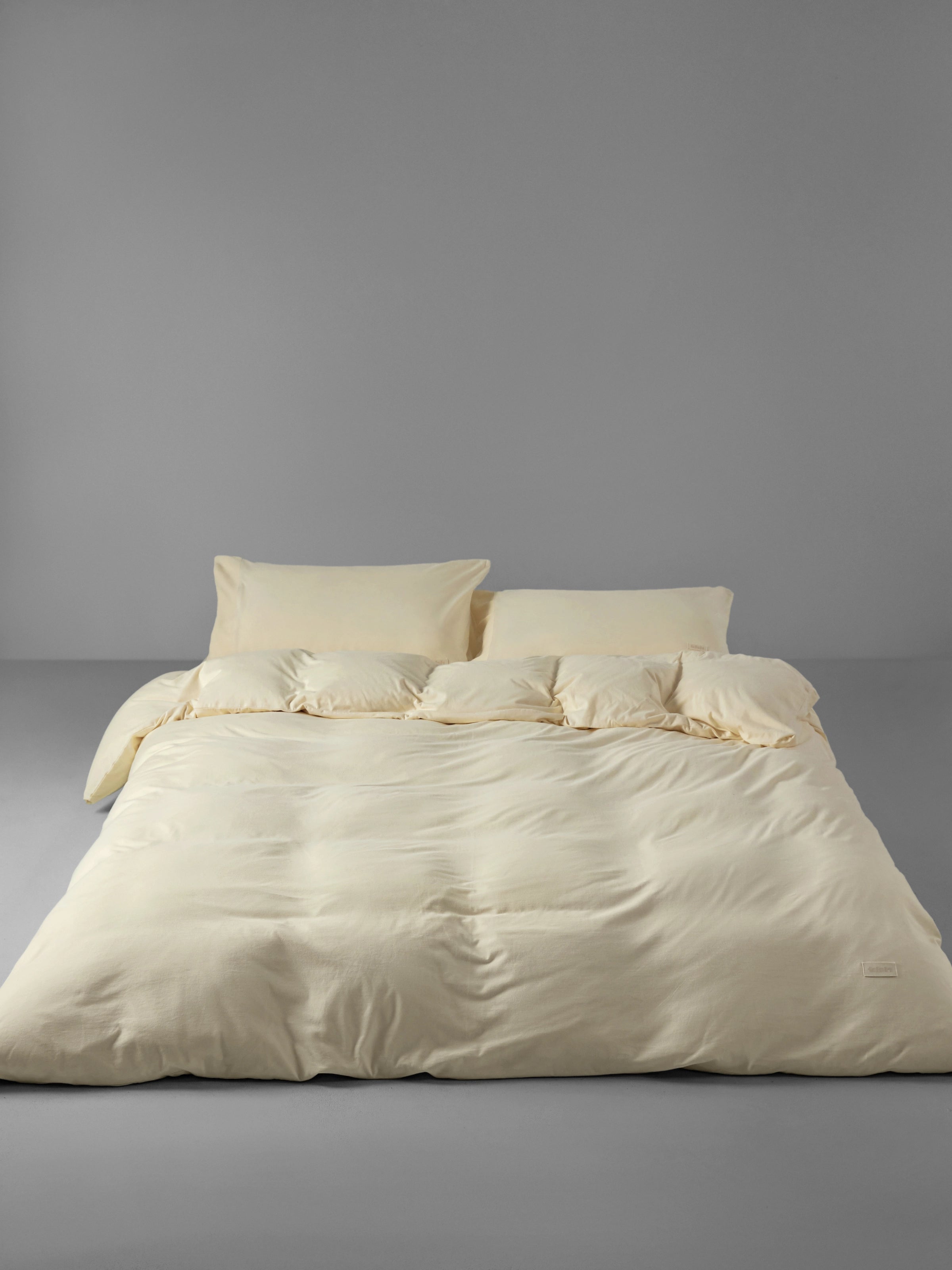 Cotton Heavyweight Jersey Bedding Set Cream