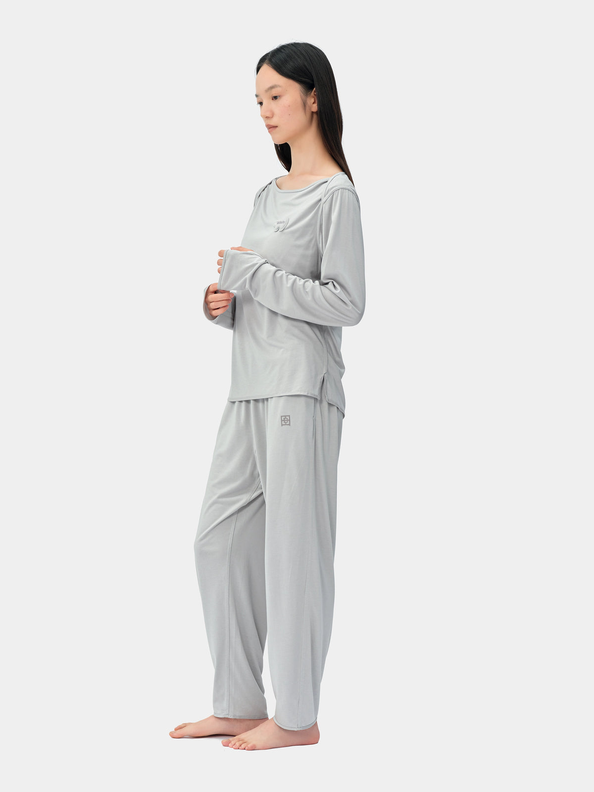 tbh Wōdrobe PLA Skin-Friendly Sleepwear Set Long Sleeve – Grey