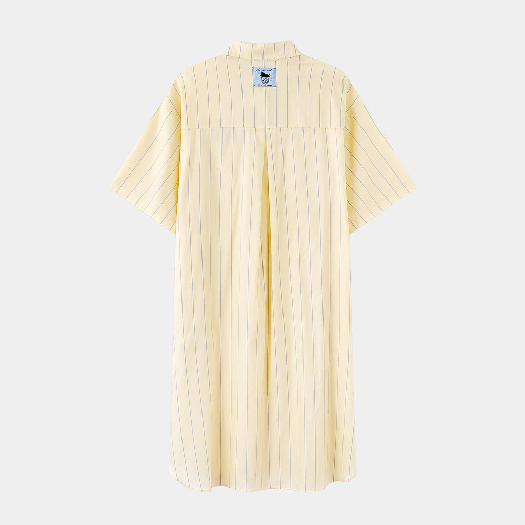 “Urban Jungle” Tencel Cotton Blend Short Sleeve Nightgown Dandelion Yellow
