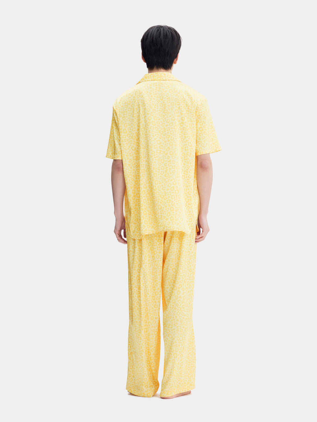 "Dear Daniel" Satin Loungewear Set Short Sleeve – Sunbeam Leopard